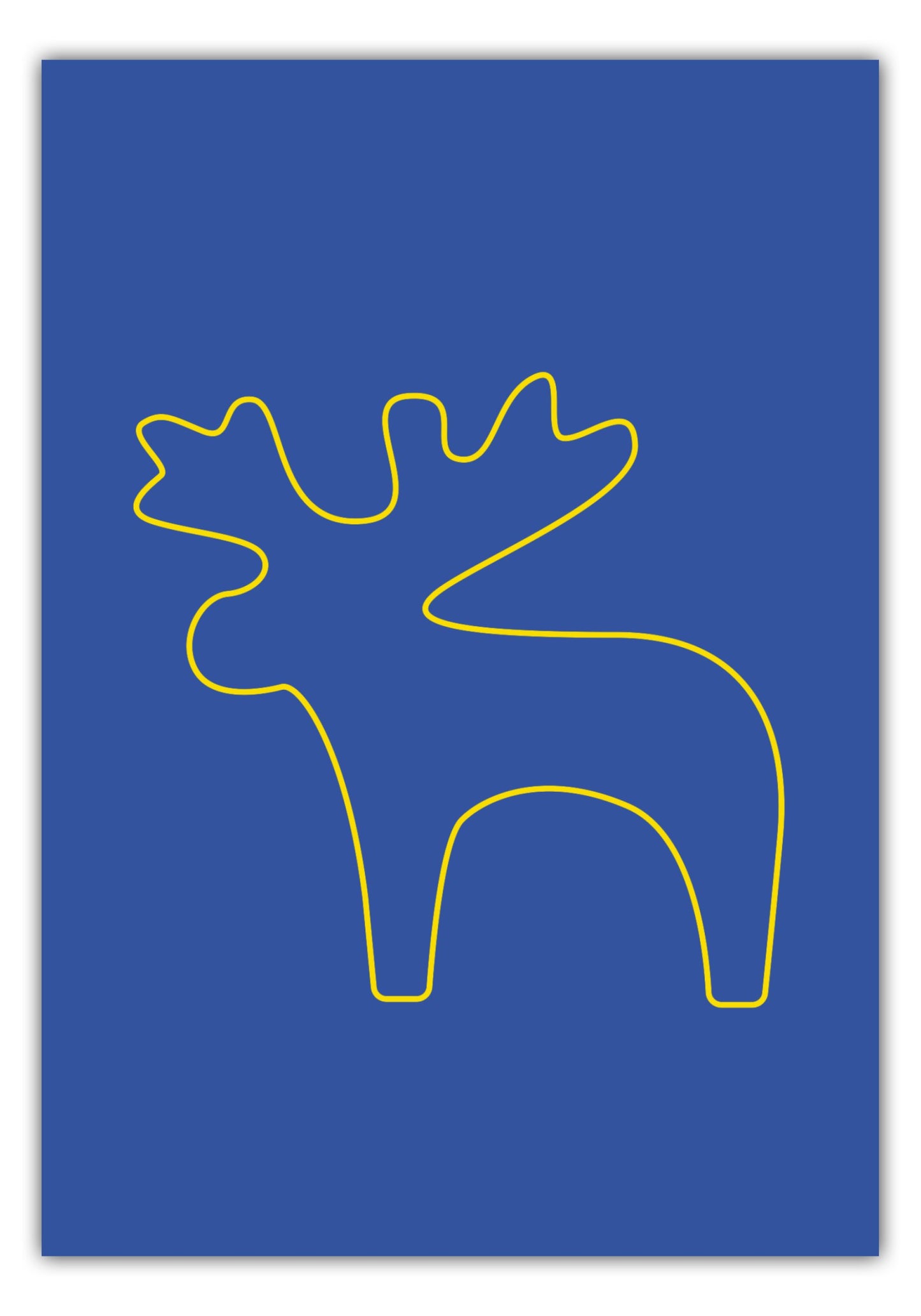 Poster Elch Outline groß