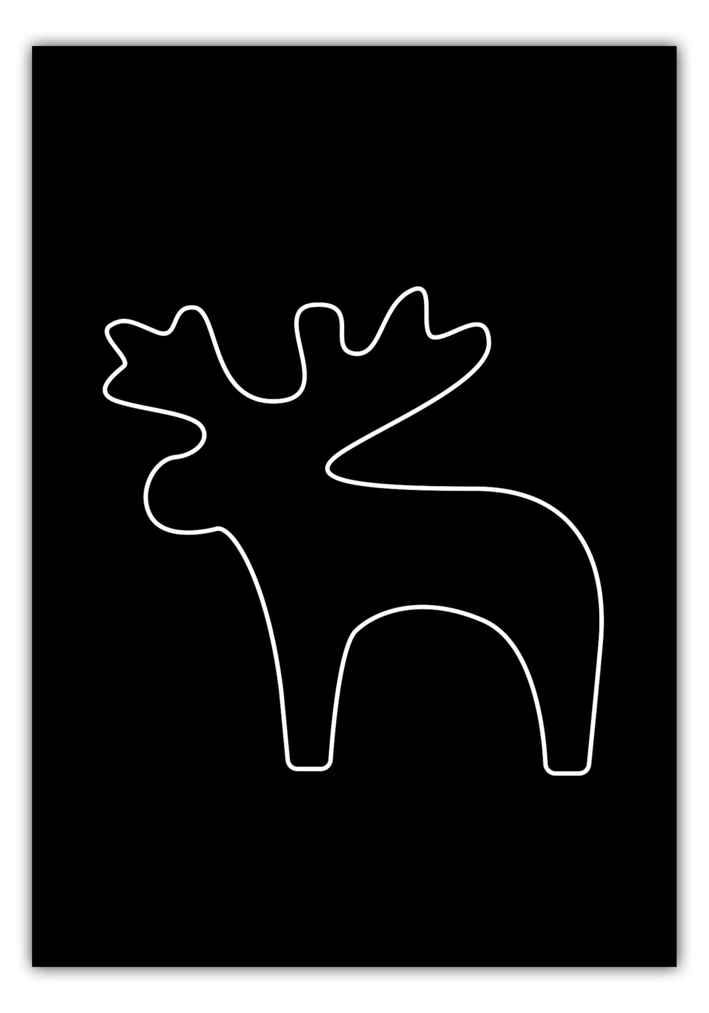 Poster Elch Outline groß