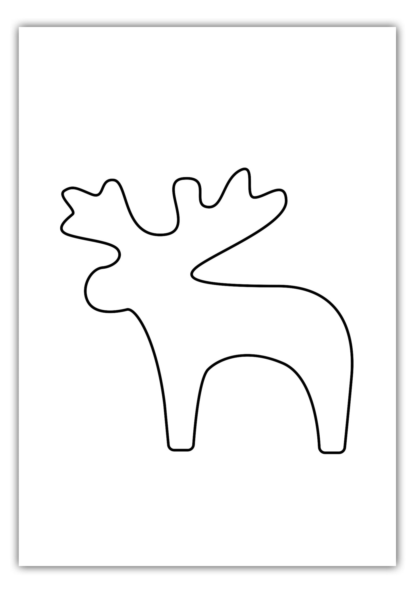 Poster Elch Outline groß