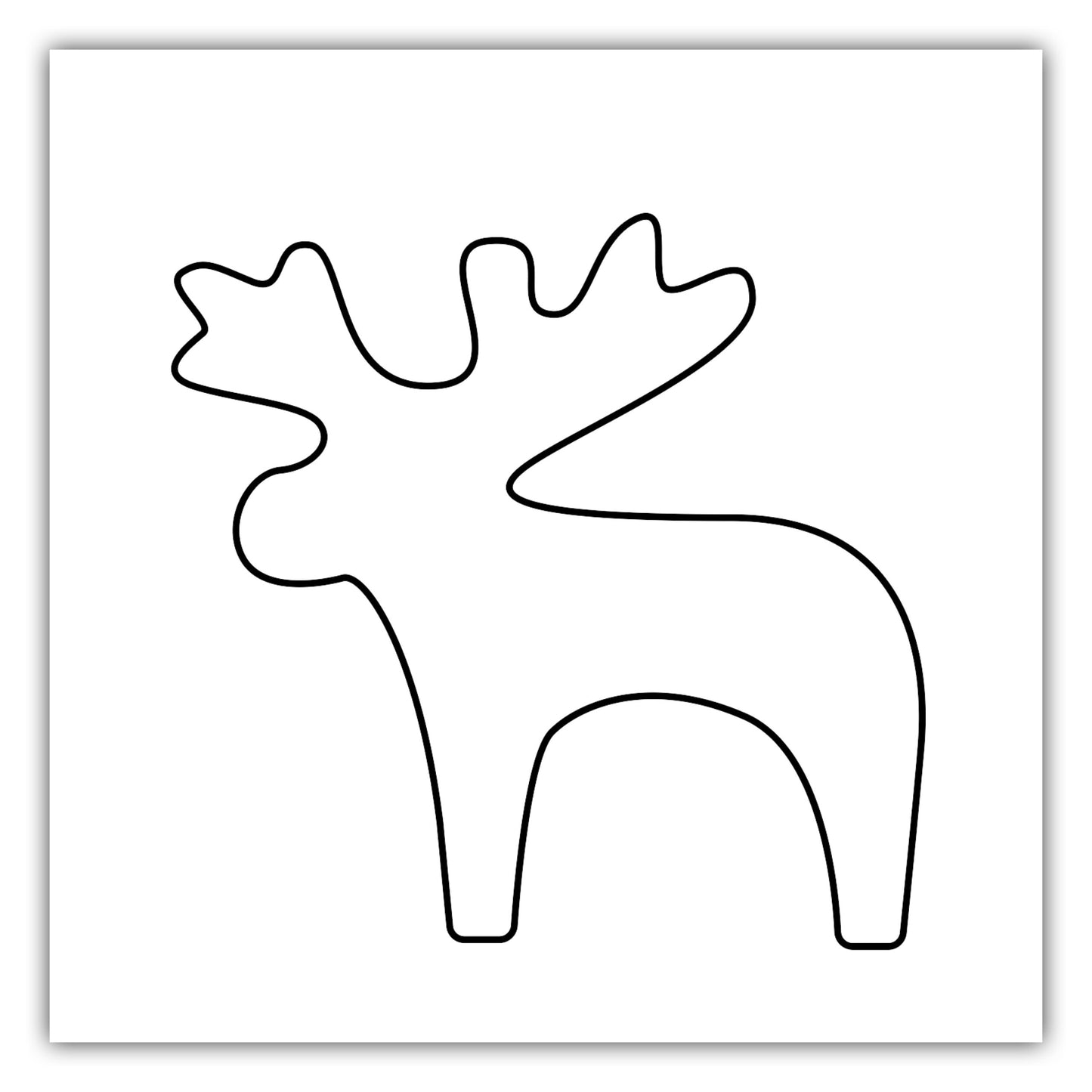 Poster Elch Outline groß