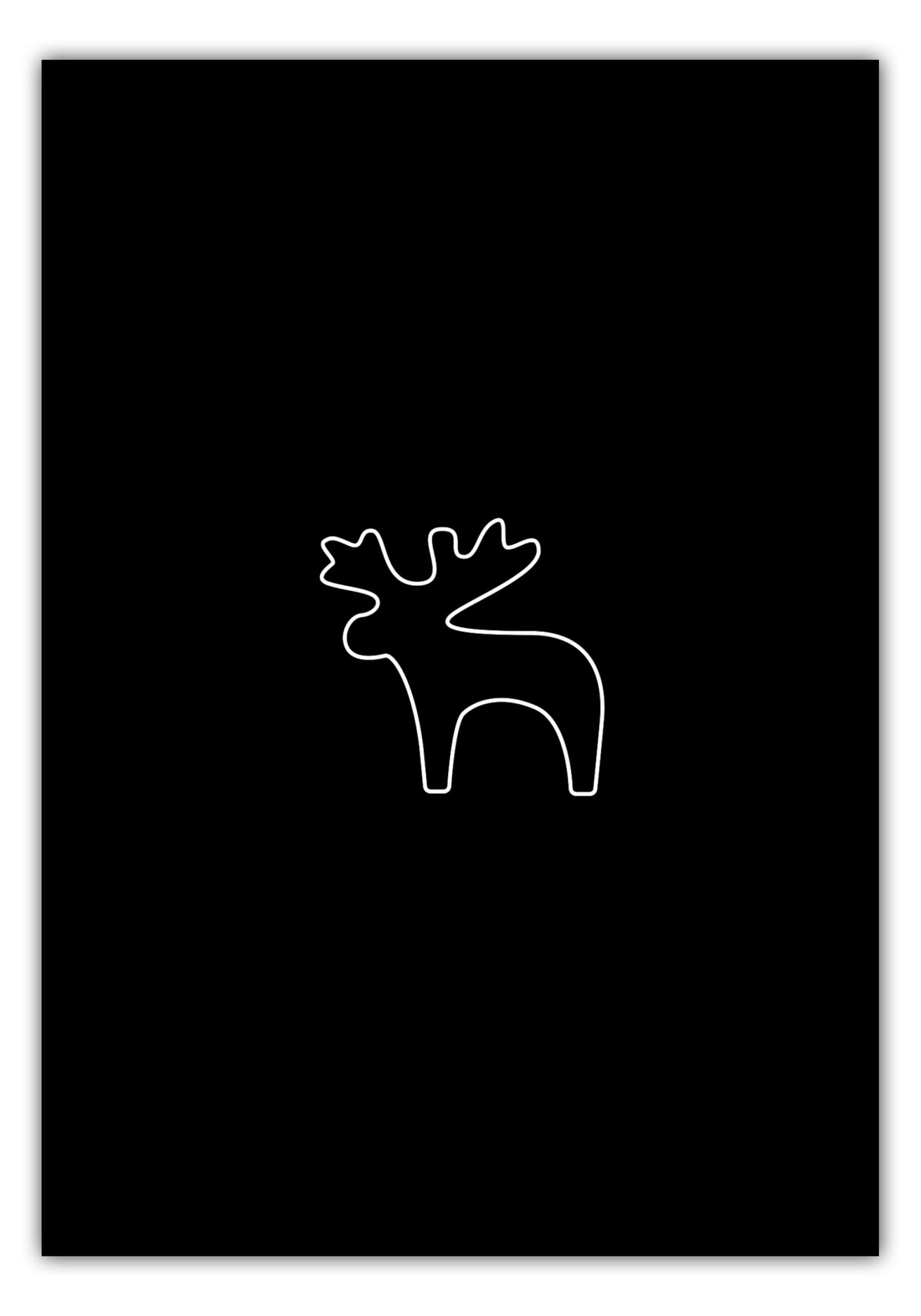 Poster Elch Outline klein