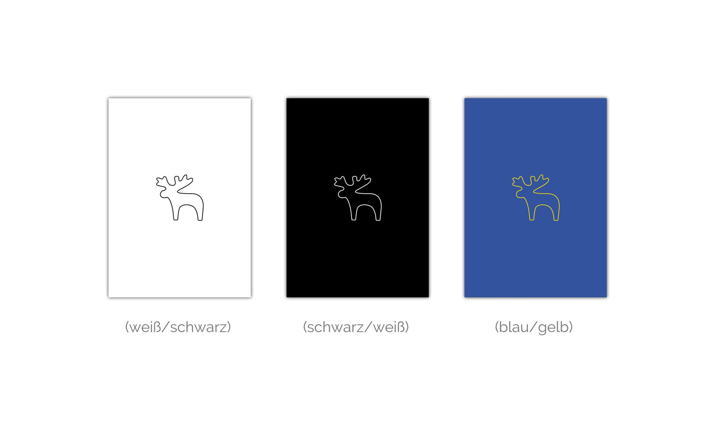 Poster Elch Outline klein