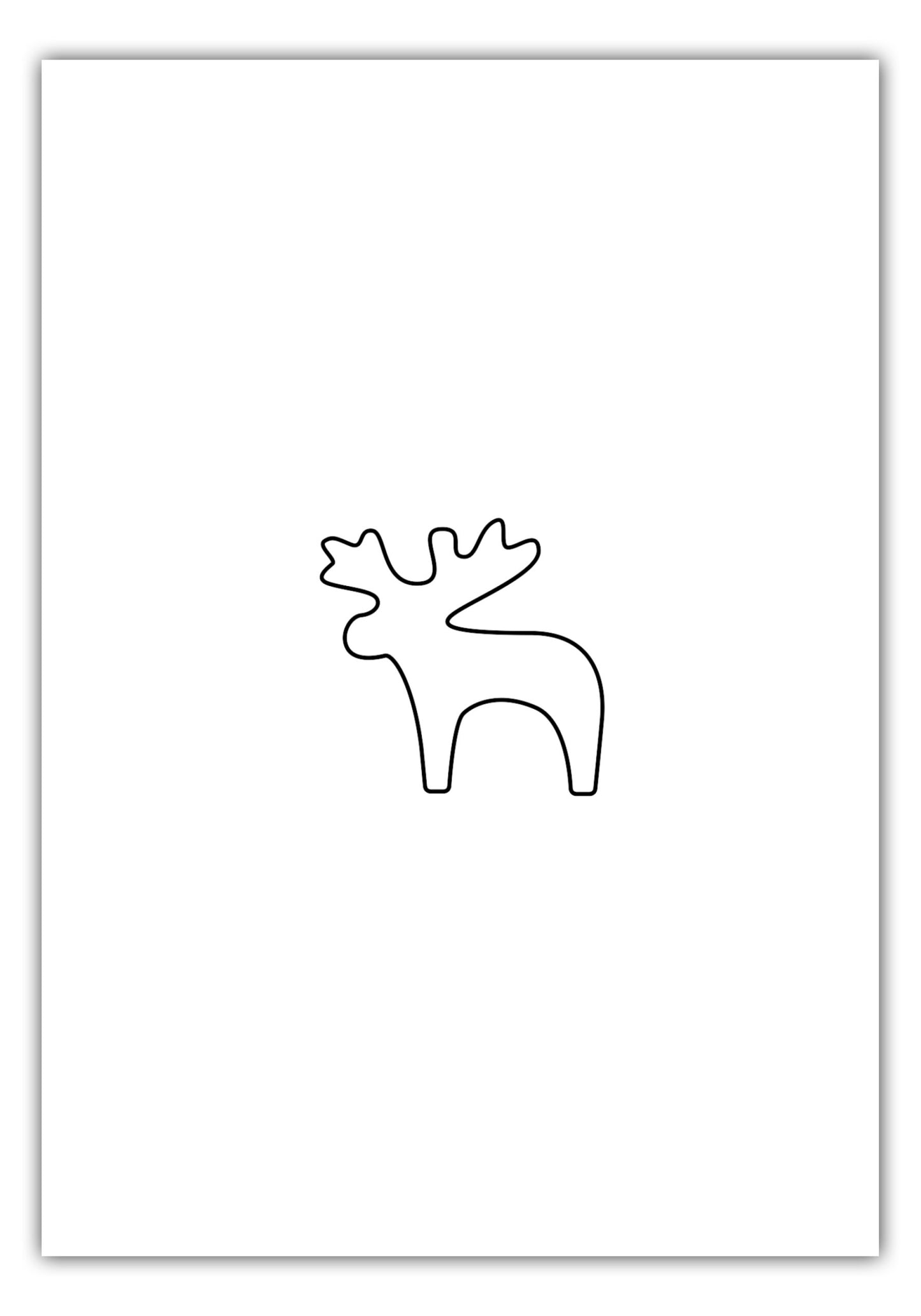 Poster Elch Outline klein