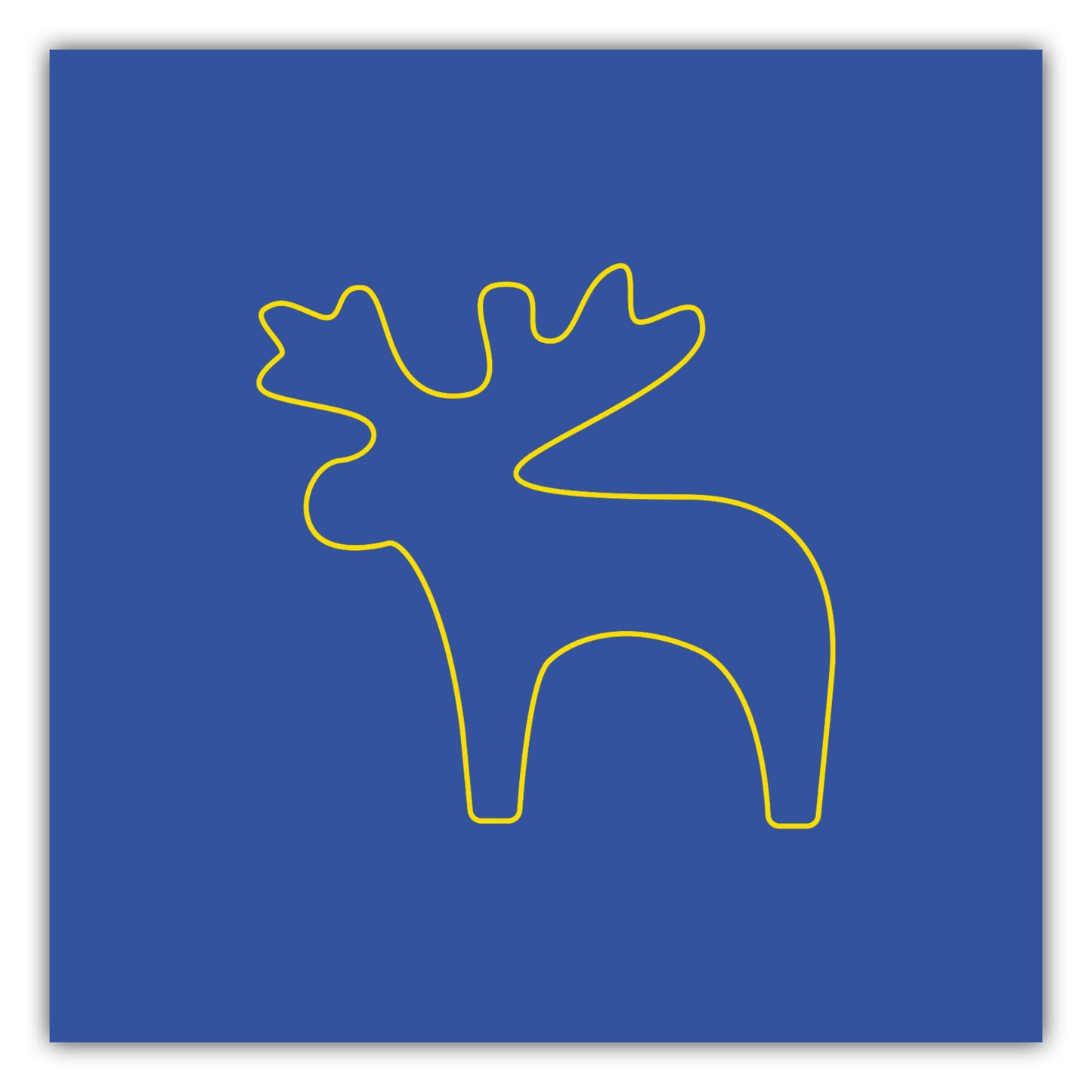 Poster Elch Outline mittel