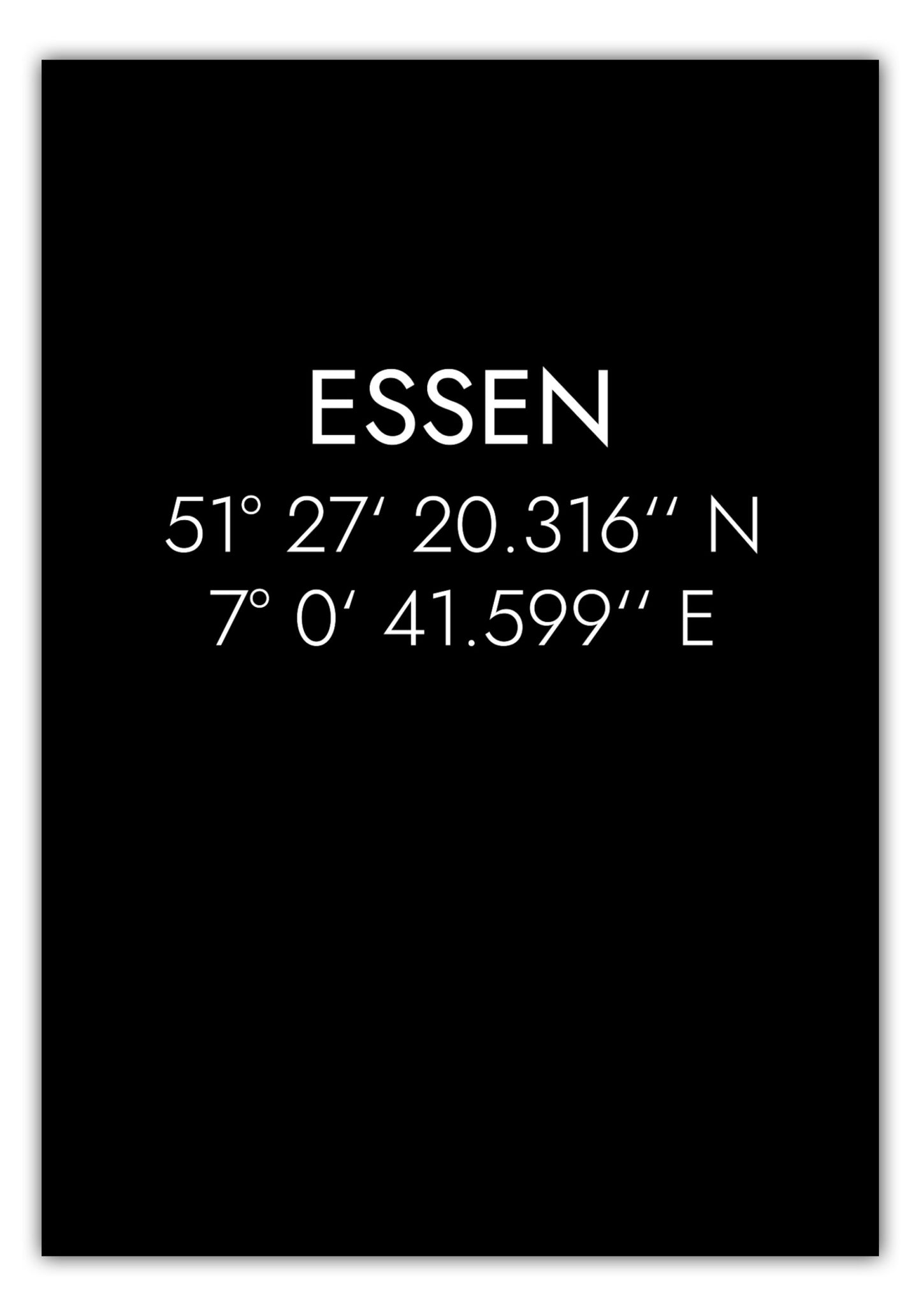 Poster Essen Koordinaten #1