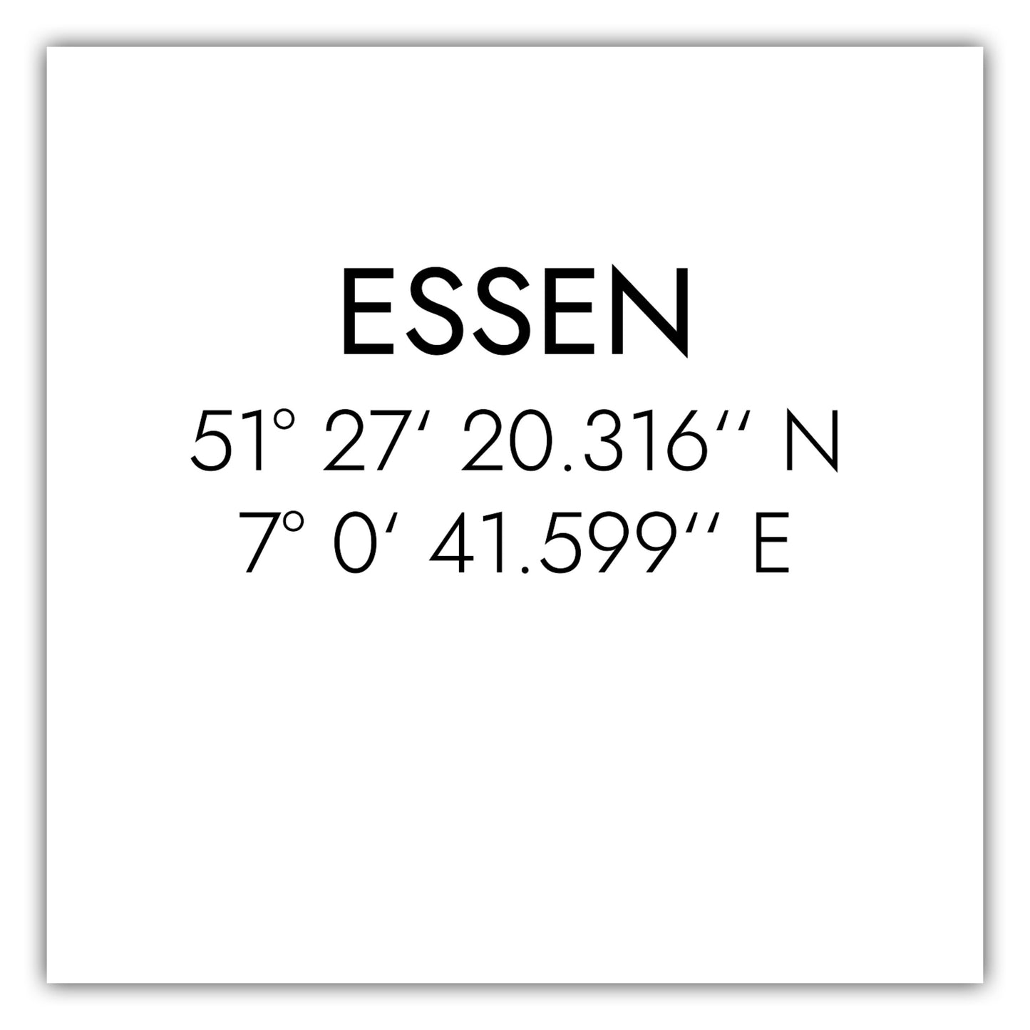 Poster Essen Koordinaten #1