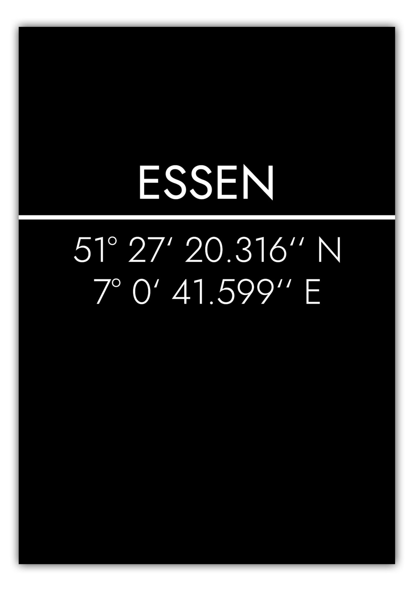 Poster Essen Koordinaten #2