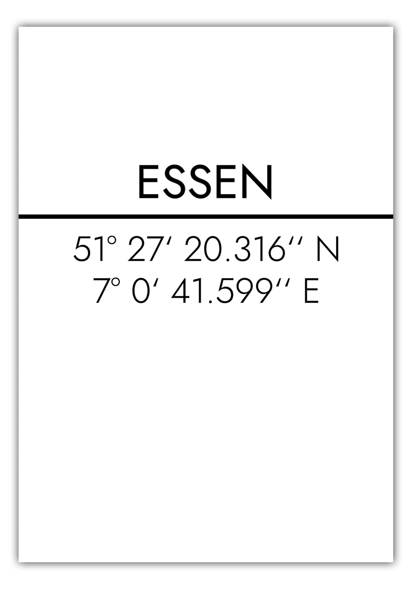 Poster Essen Koordinaten #2