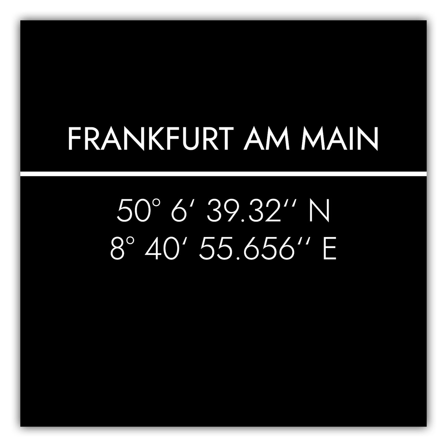 Poster Frankfurt a.M. Koordinaten #2