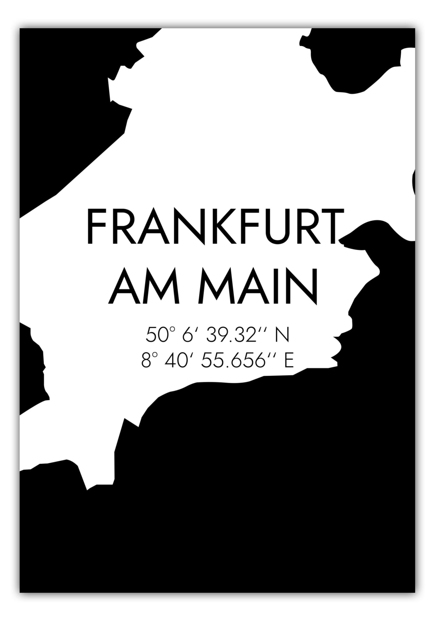Poster Frankfurt am Main Koordinaten #5