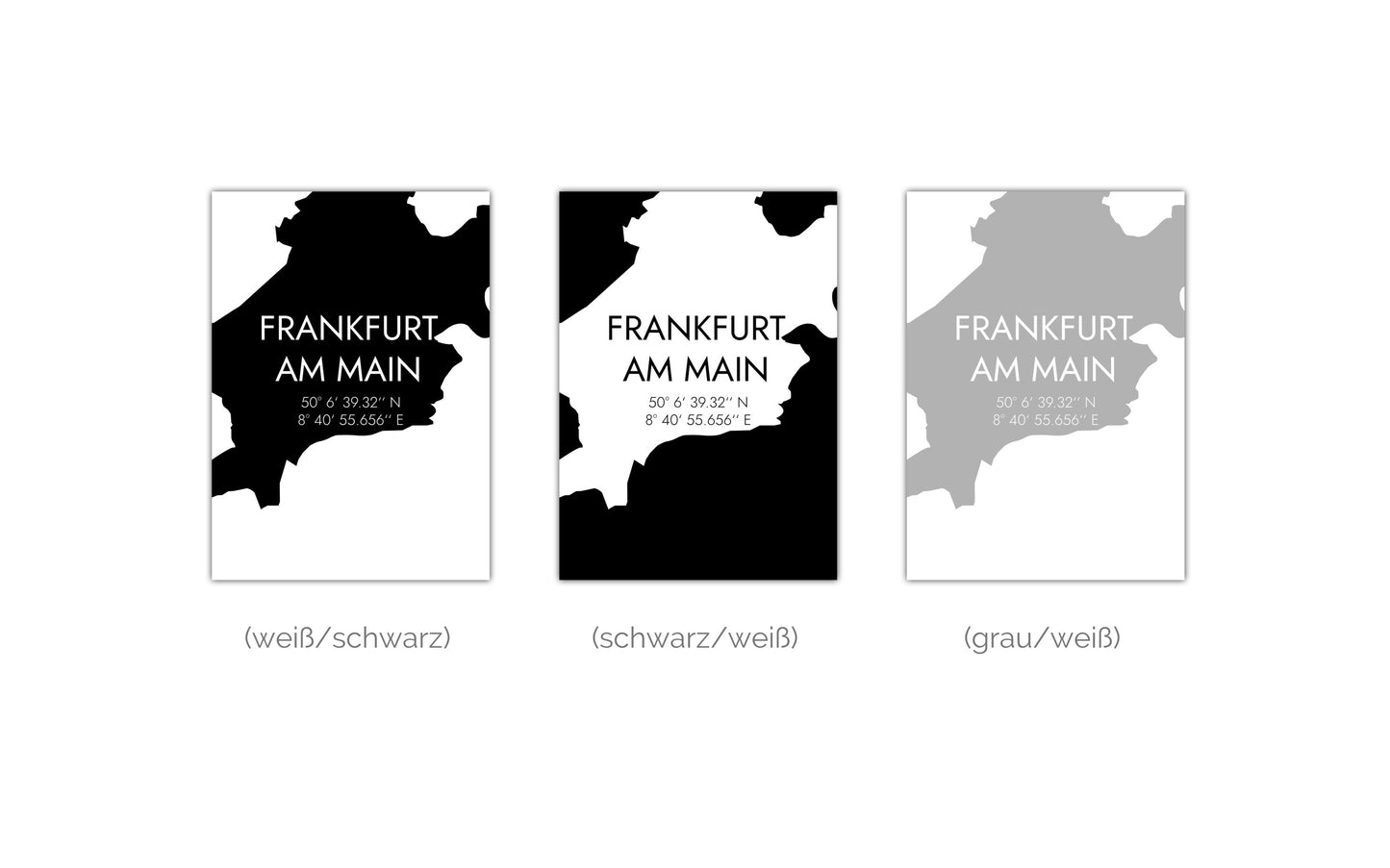 Poster Frankfurt am Main Koordinaten #5