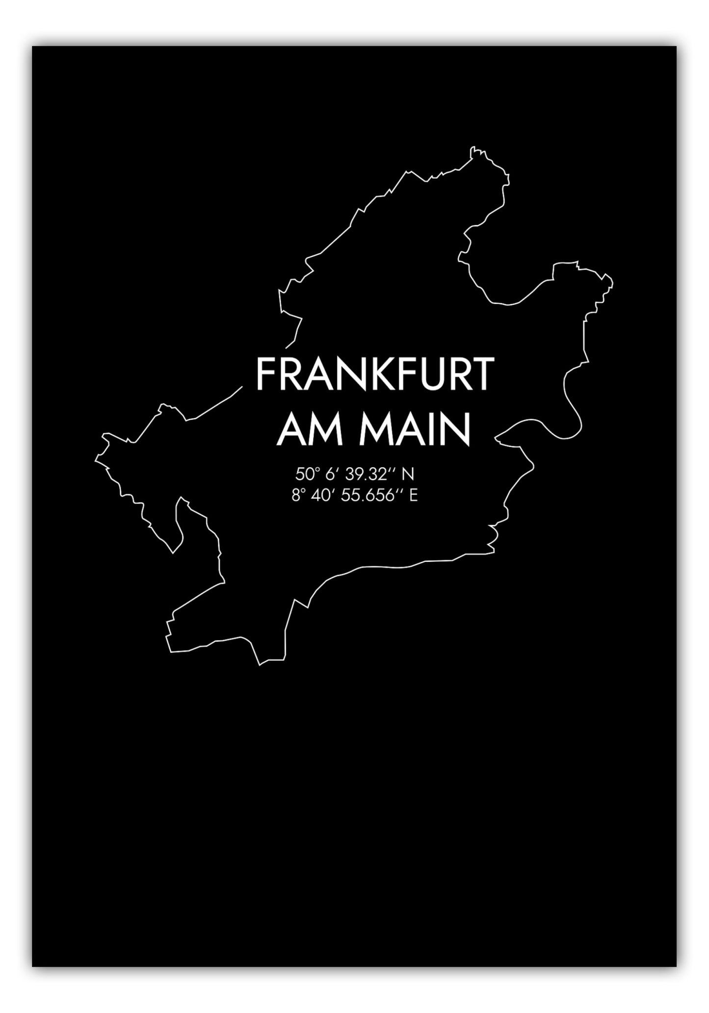 Poster Frankfurt am Main Koordinaten #7