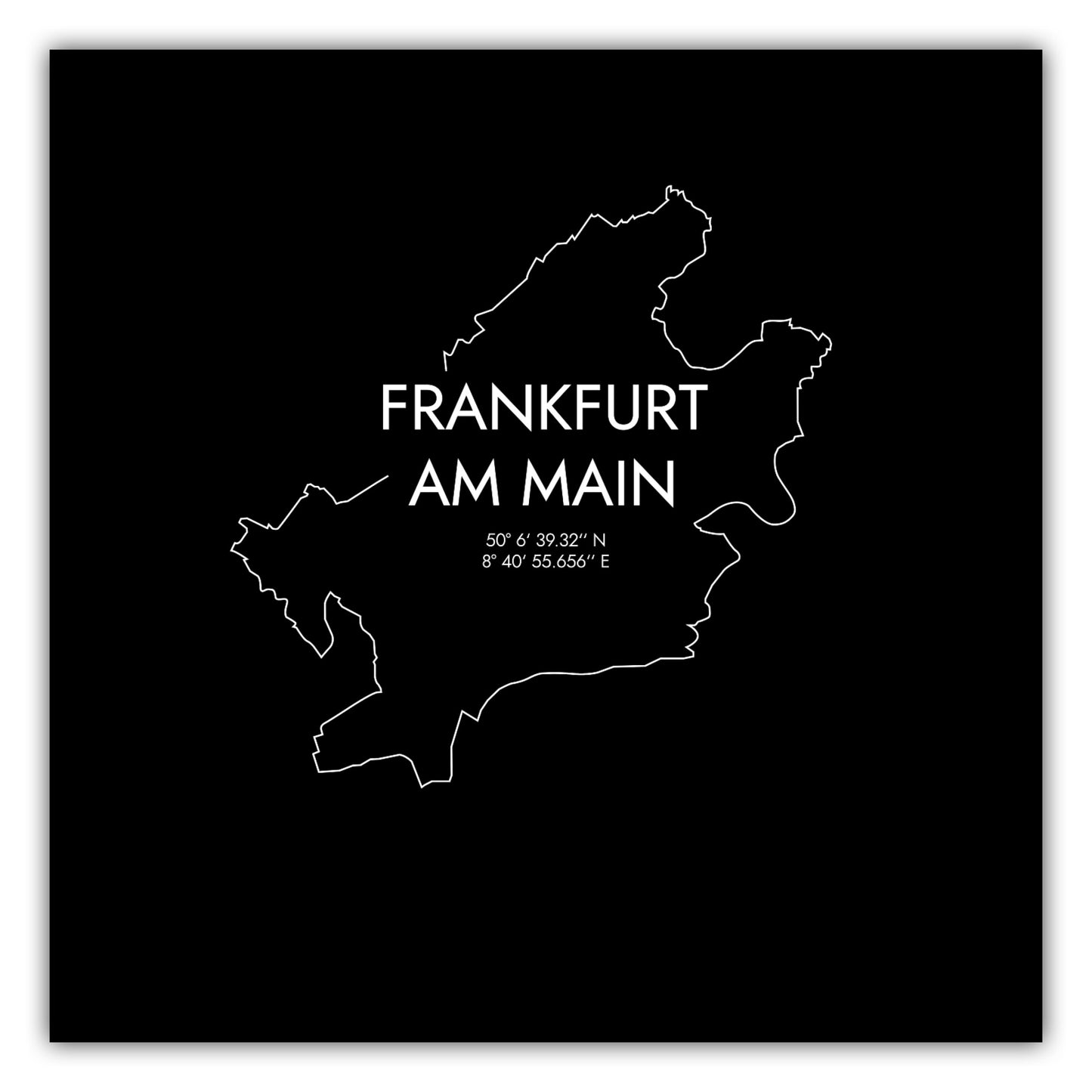 Poster Frankfurt am Main Koordinaten #7