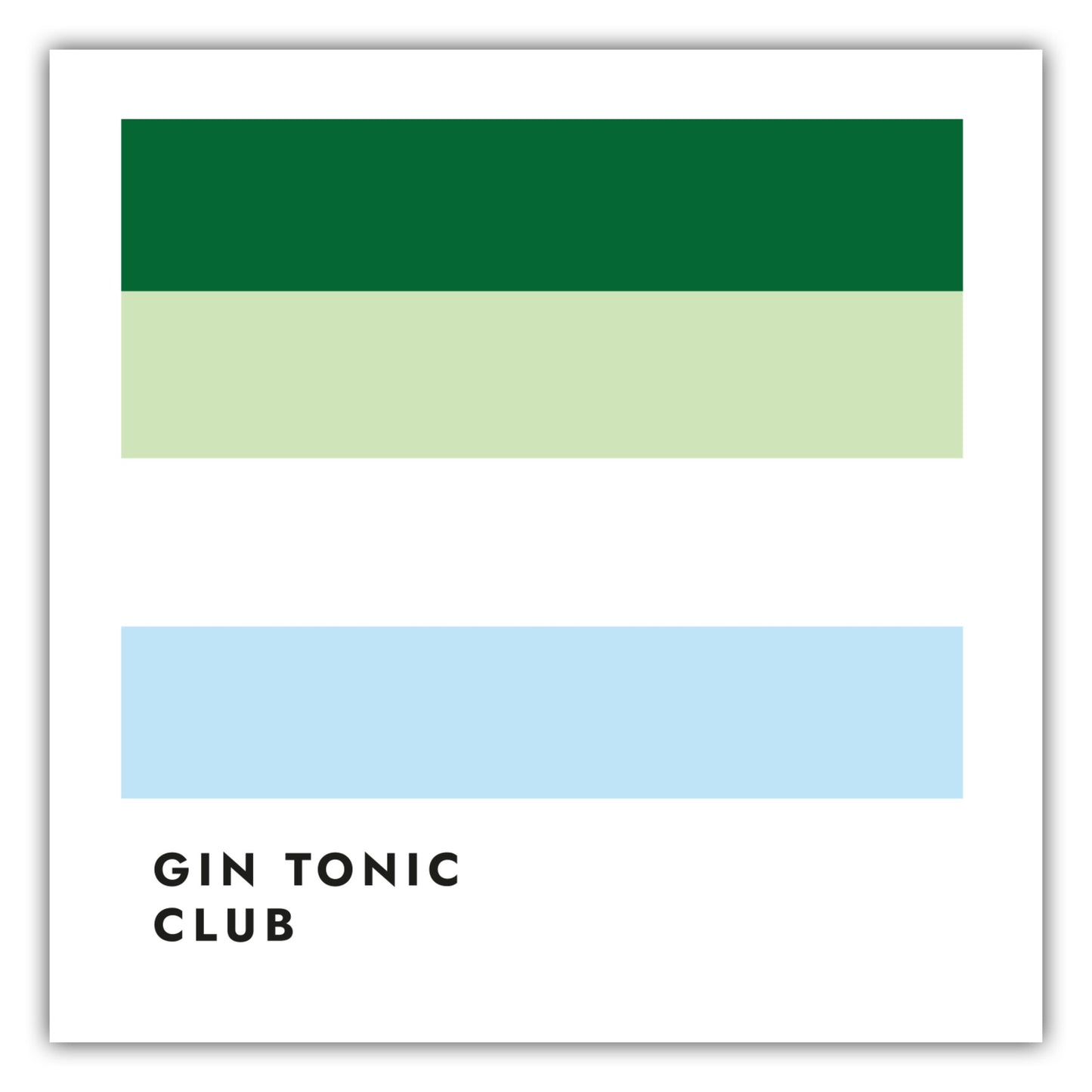 Poster Gin Tonic Club (Gurke/Rosmarin)