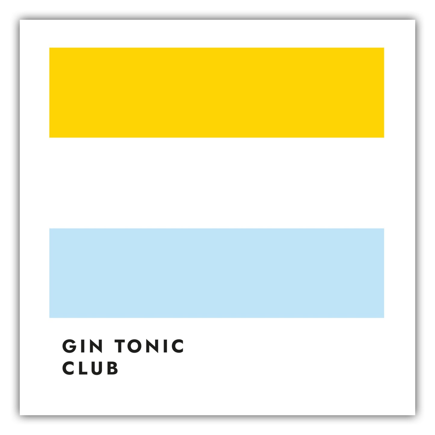 Poster Gin Tonic Club (Zitrone)