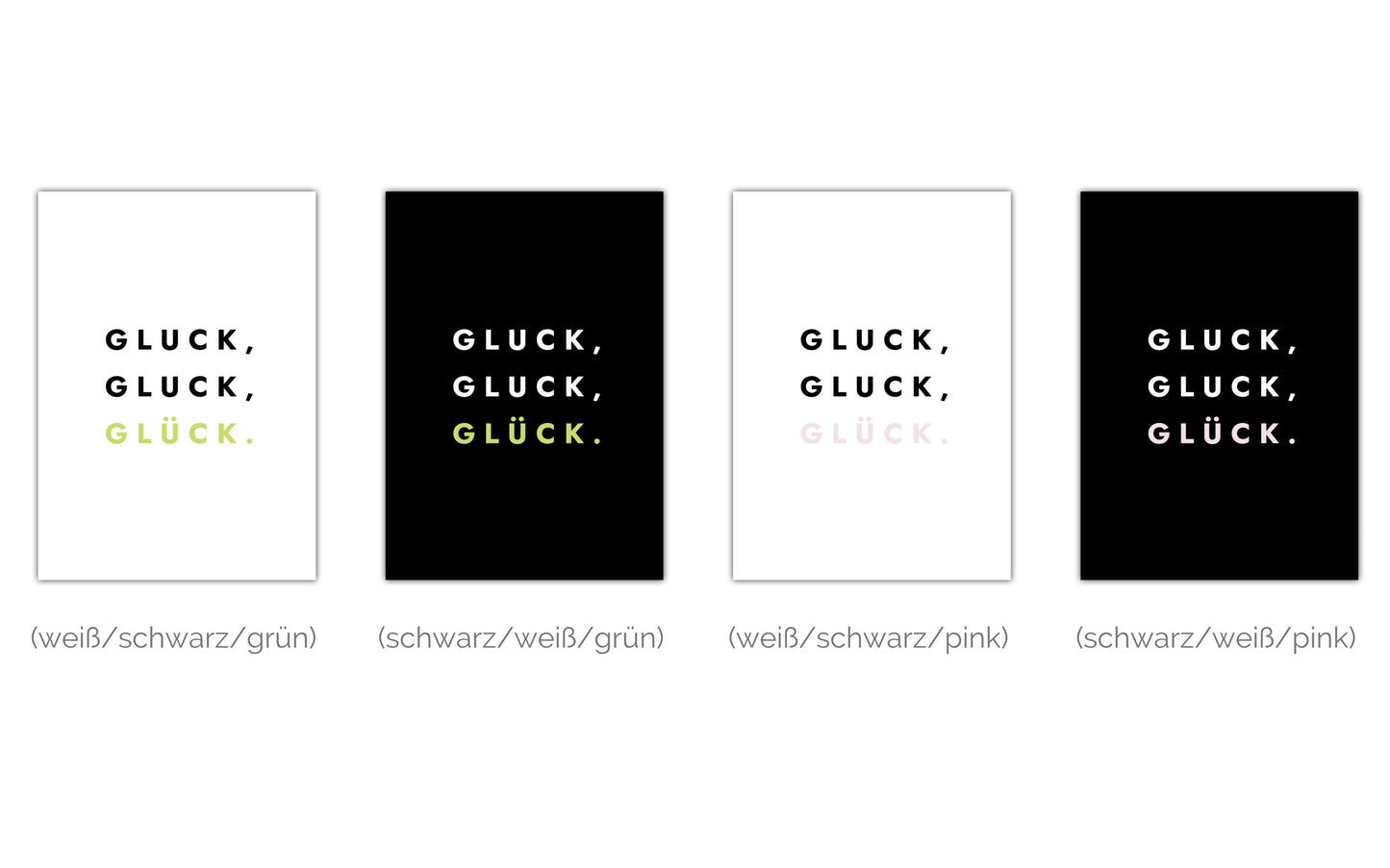 Poster Gluck, Gluck, Glück.