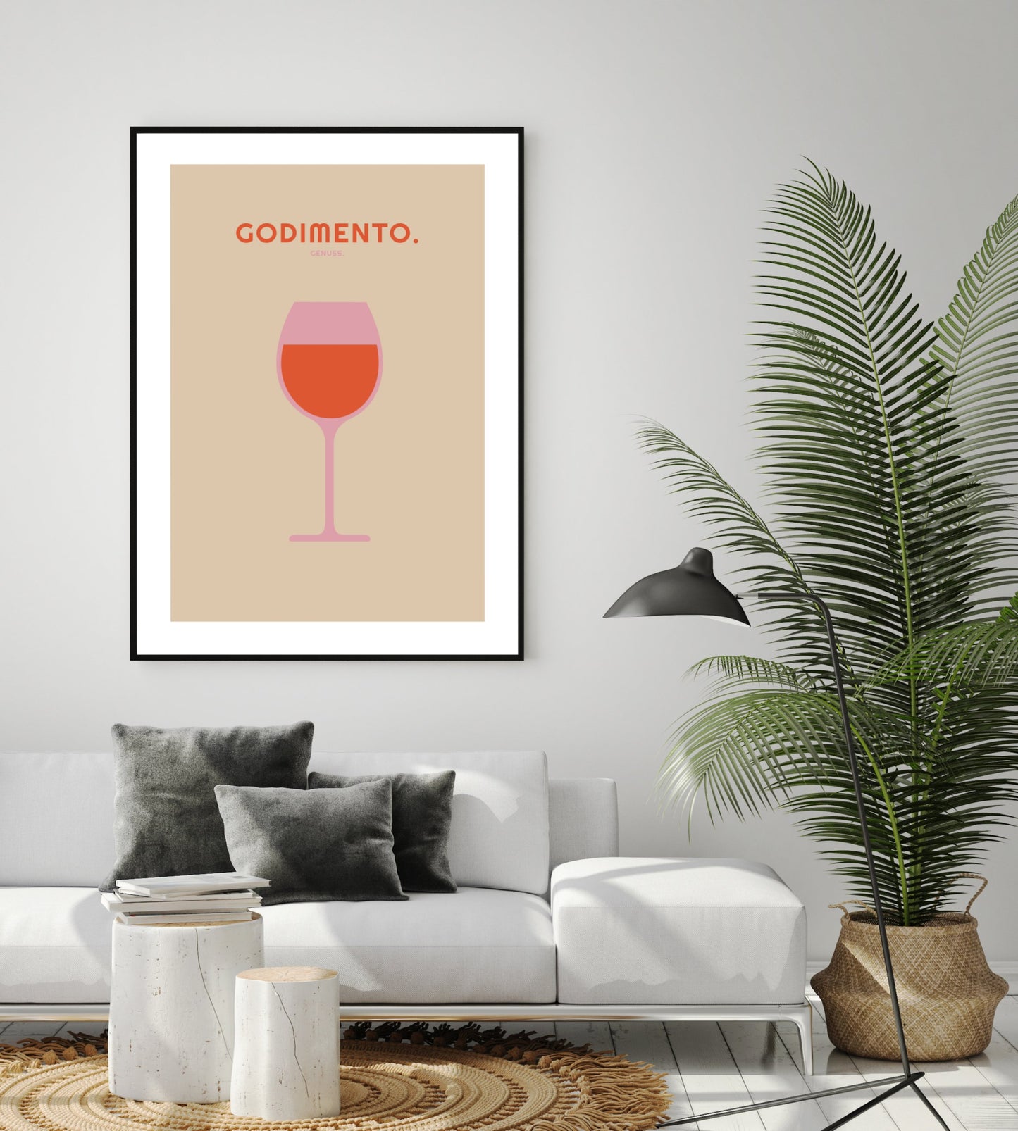 Poster Godimento - Weinglas - La Dolce Vita Collection