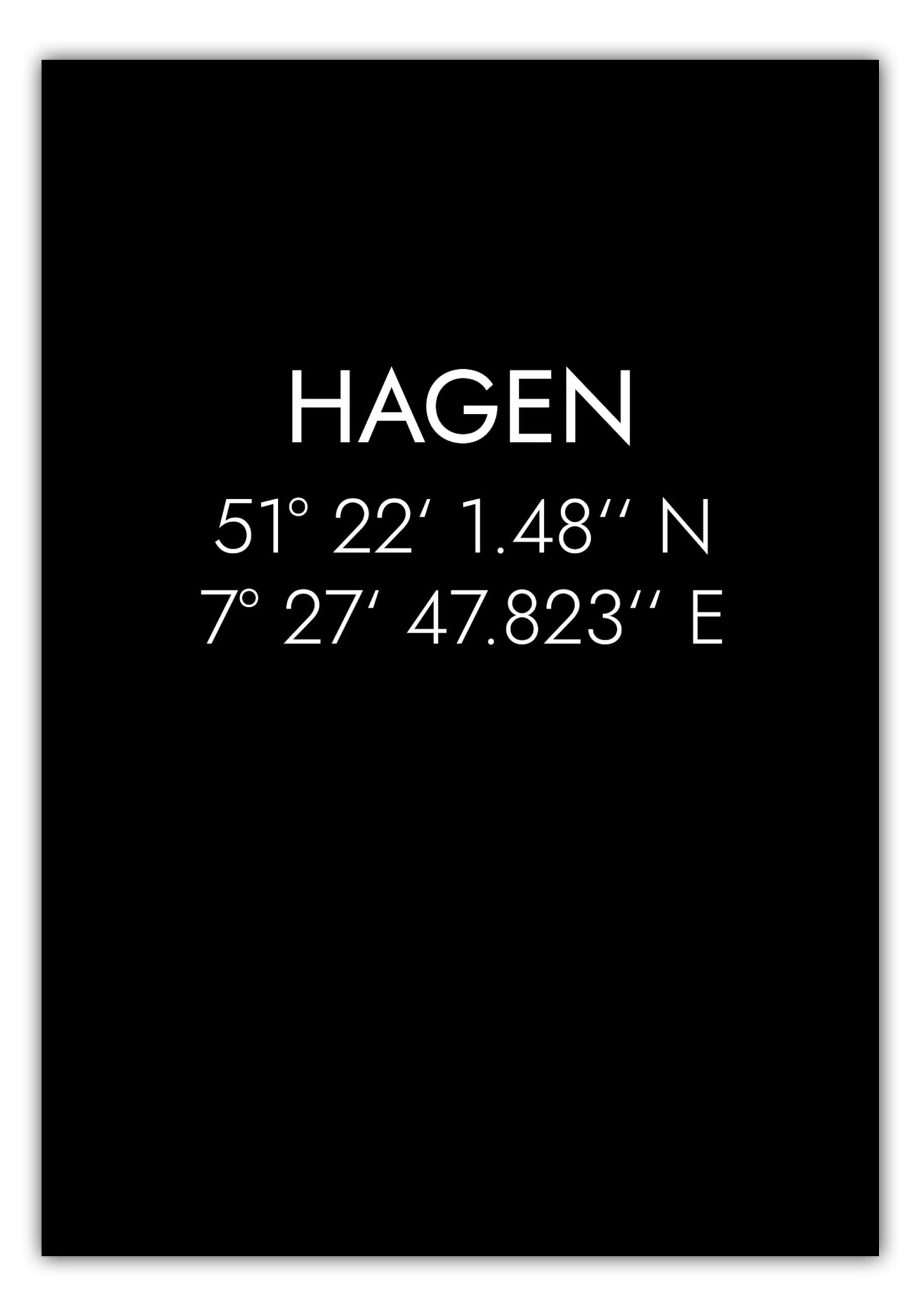 Poster Hagen Koordinaten #1