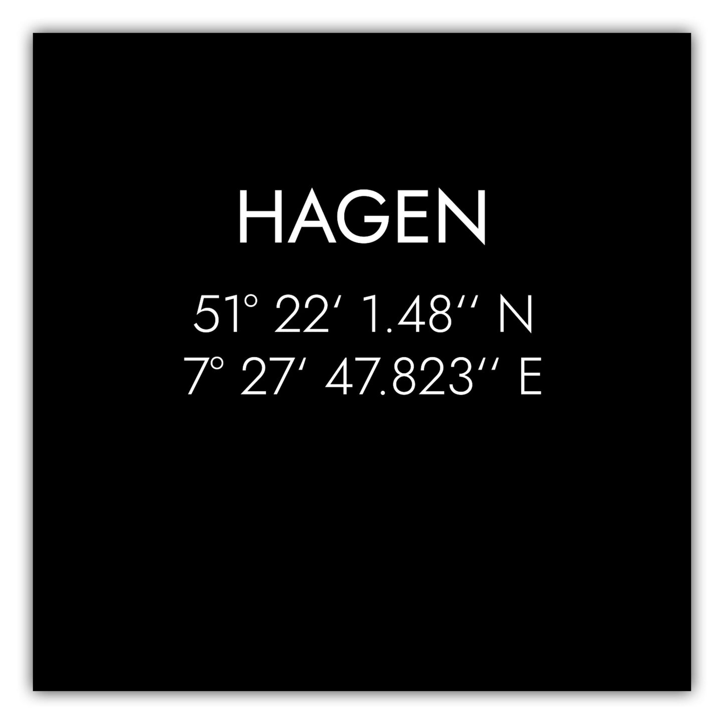 Poster Hagen Koordinaten #1