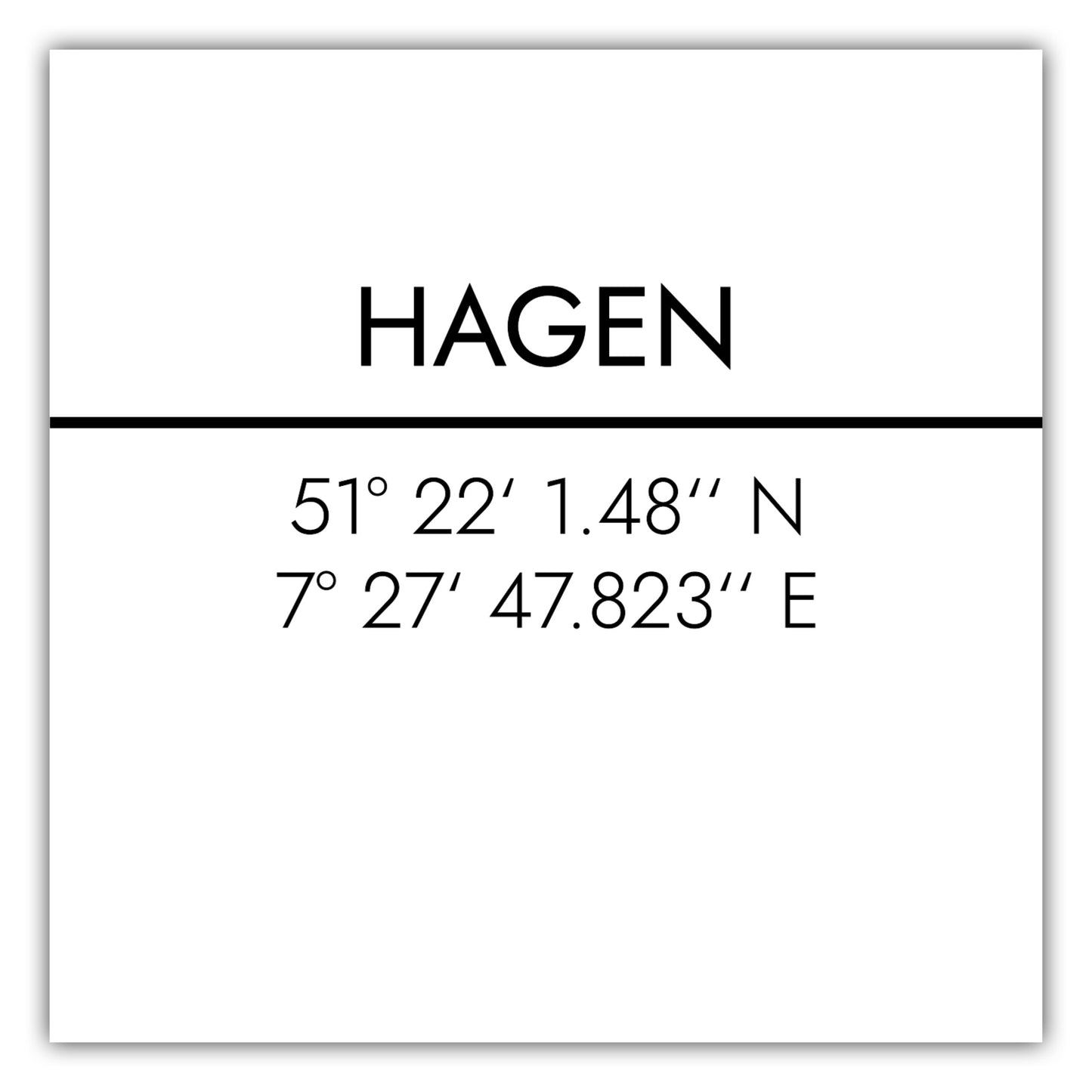 Poster Hagen Koordinaten #2