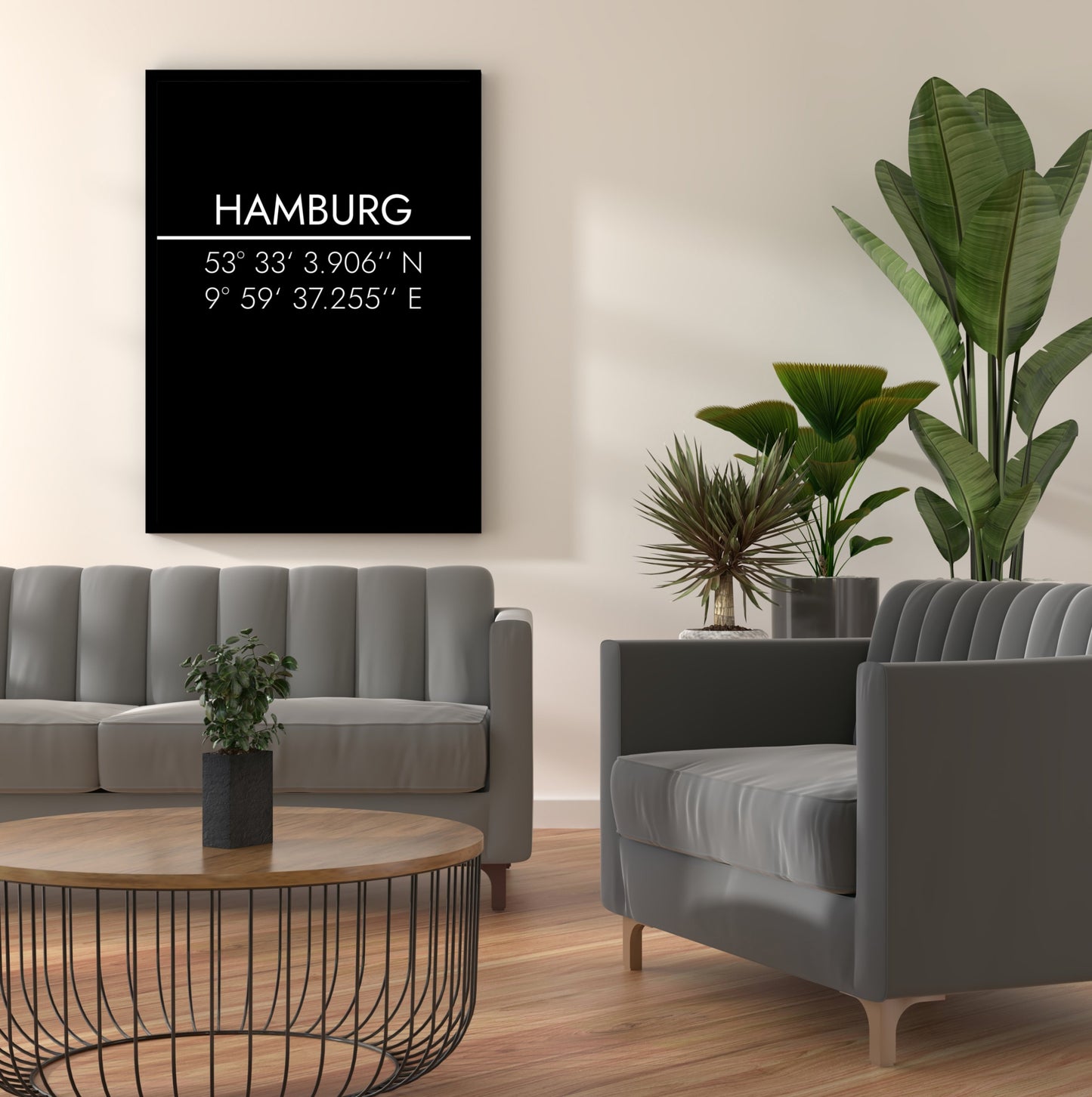 Poster Hamburg Koordinaten #2