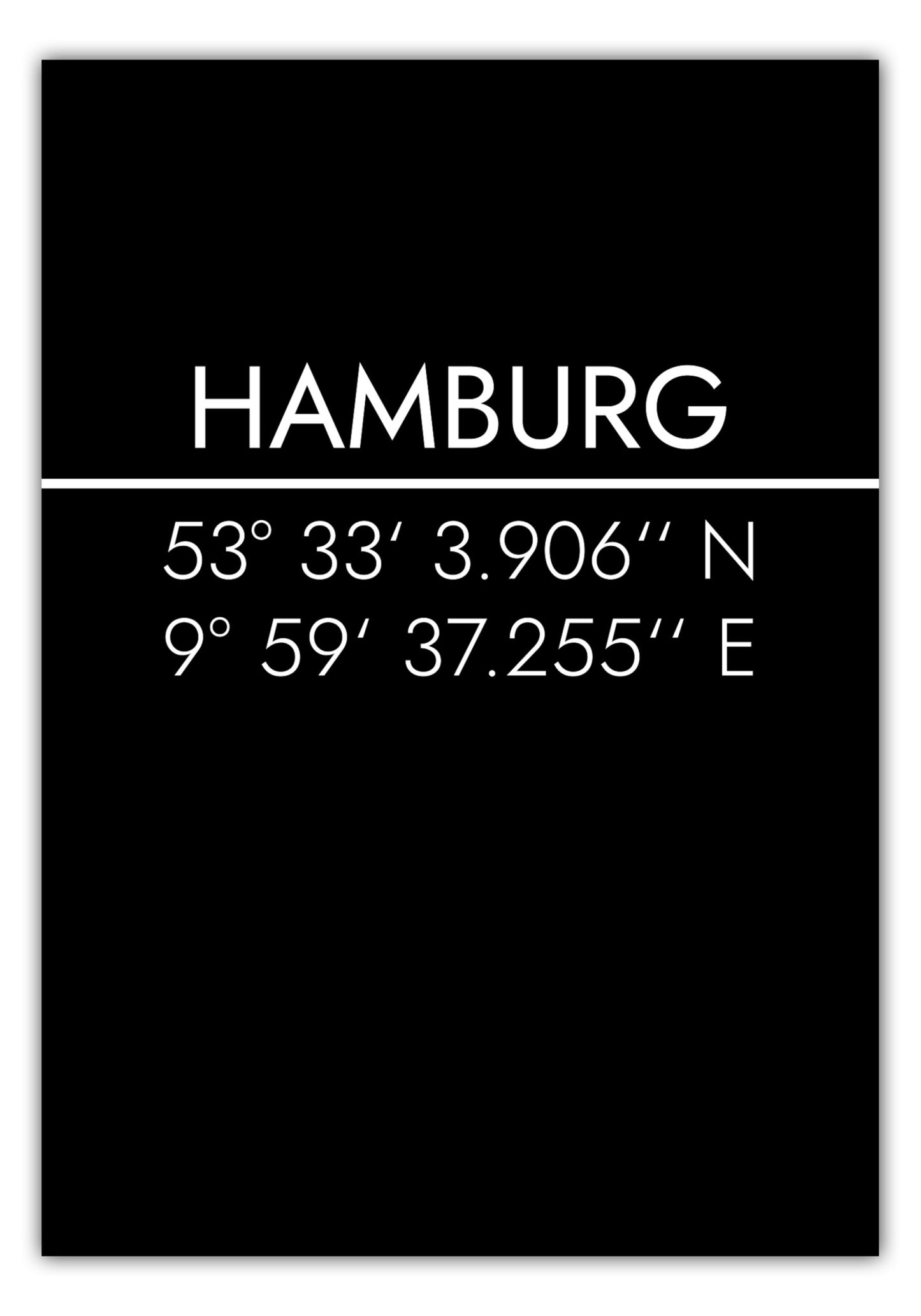 Poster Hamburg Koordinaten #2