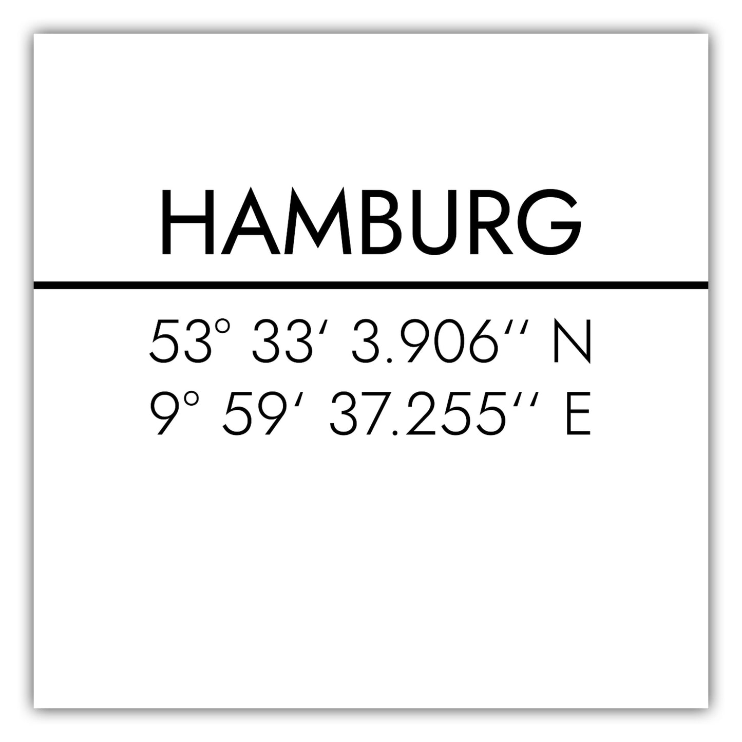 Poster Hamburg Koordinaten #2