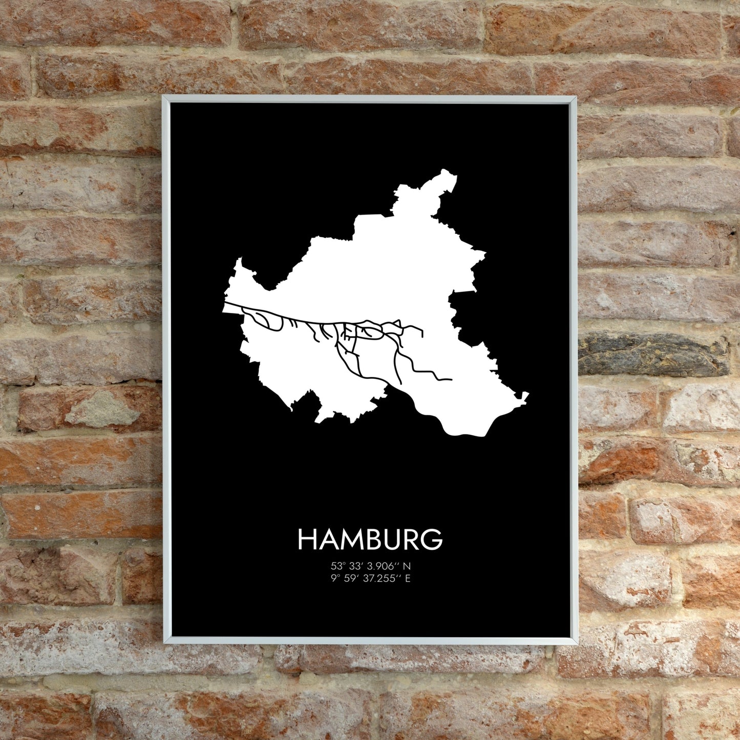 Poster Hamburg Koordinaten #3