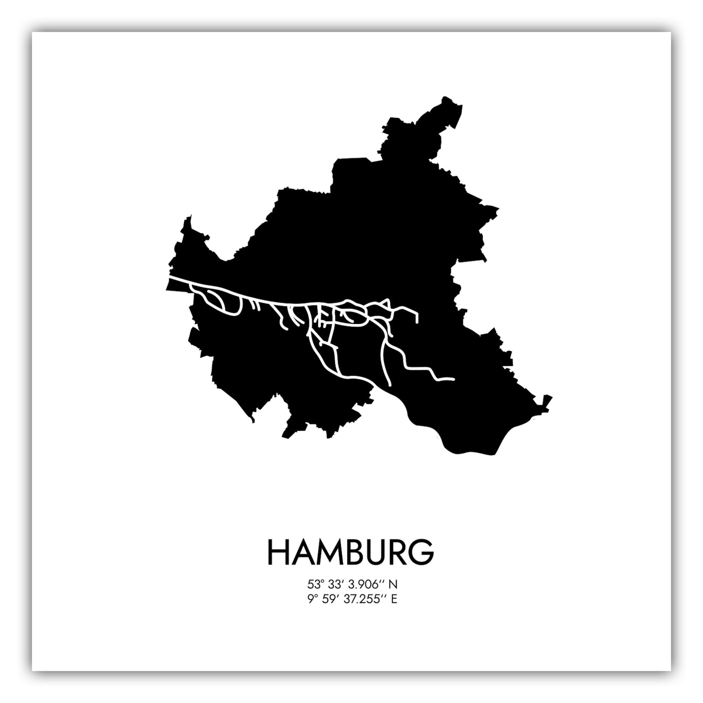 Poster Hamburg Koordinaten #3