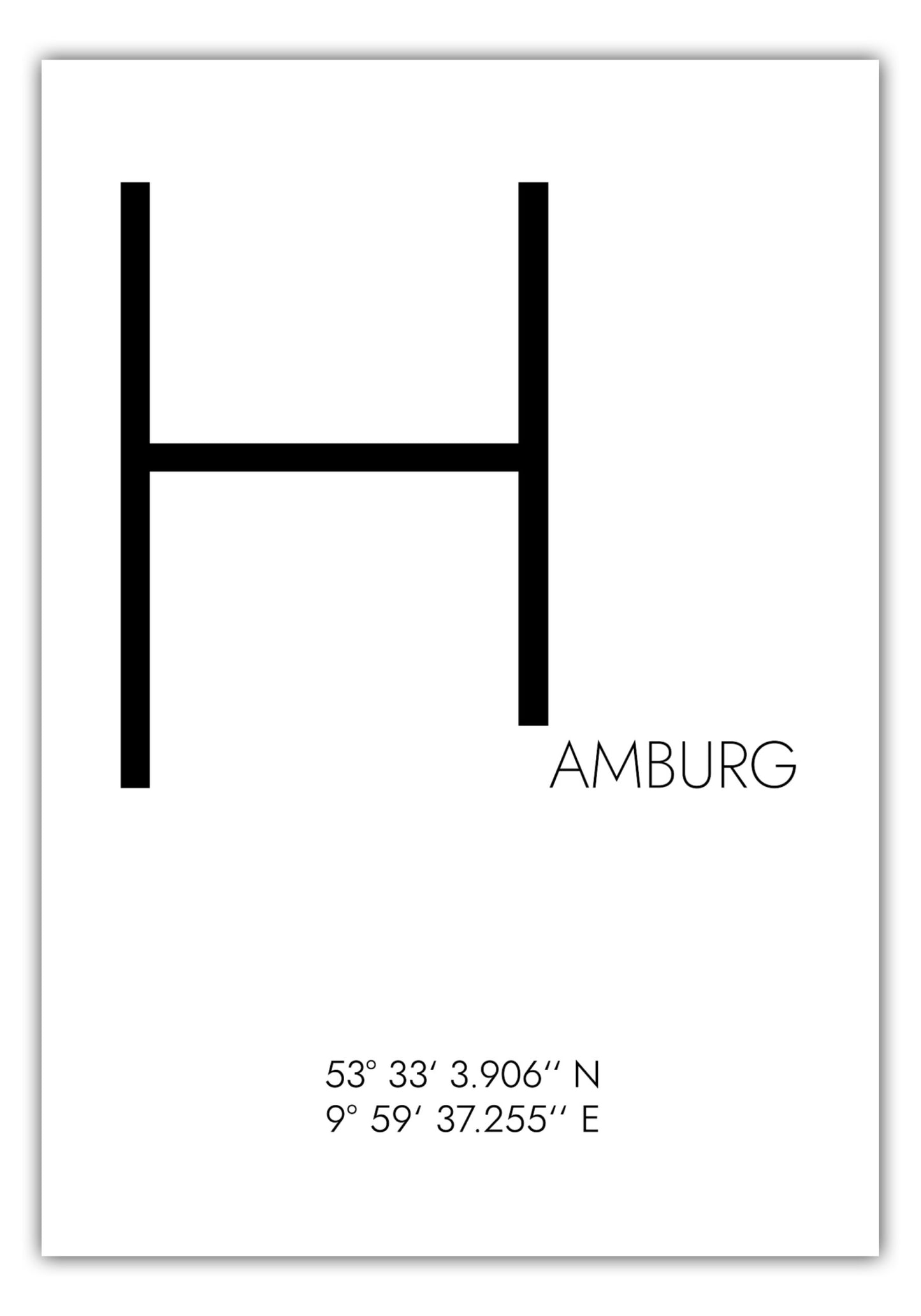 Poster Hamburg Koordinaten #4
