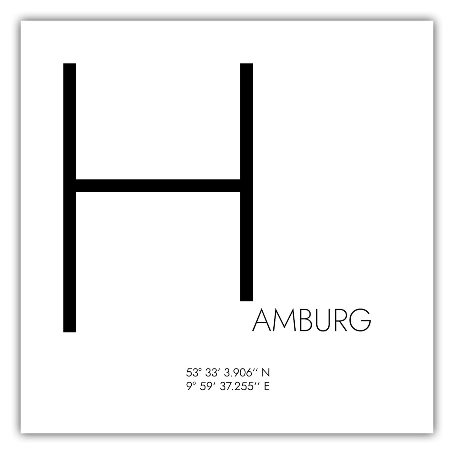 Poster Hamburg Koordinaten #4