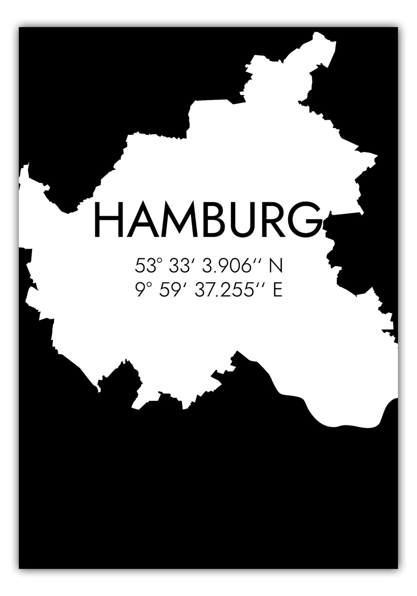Poster Hamburg Koordinaten #5