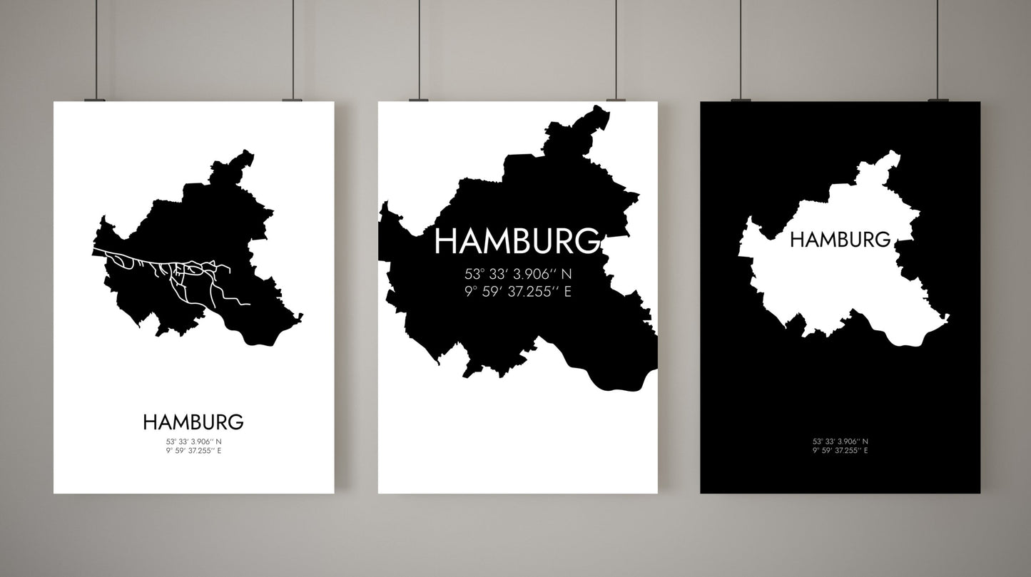 Poster Hamburg Koordinaten #6