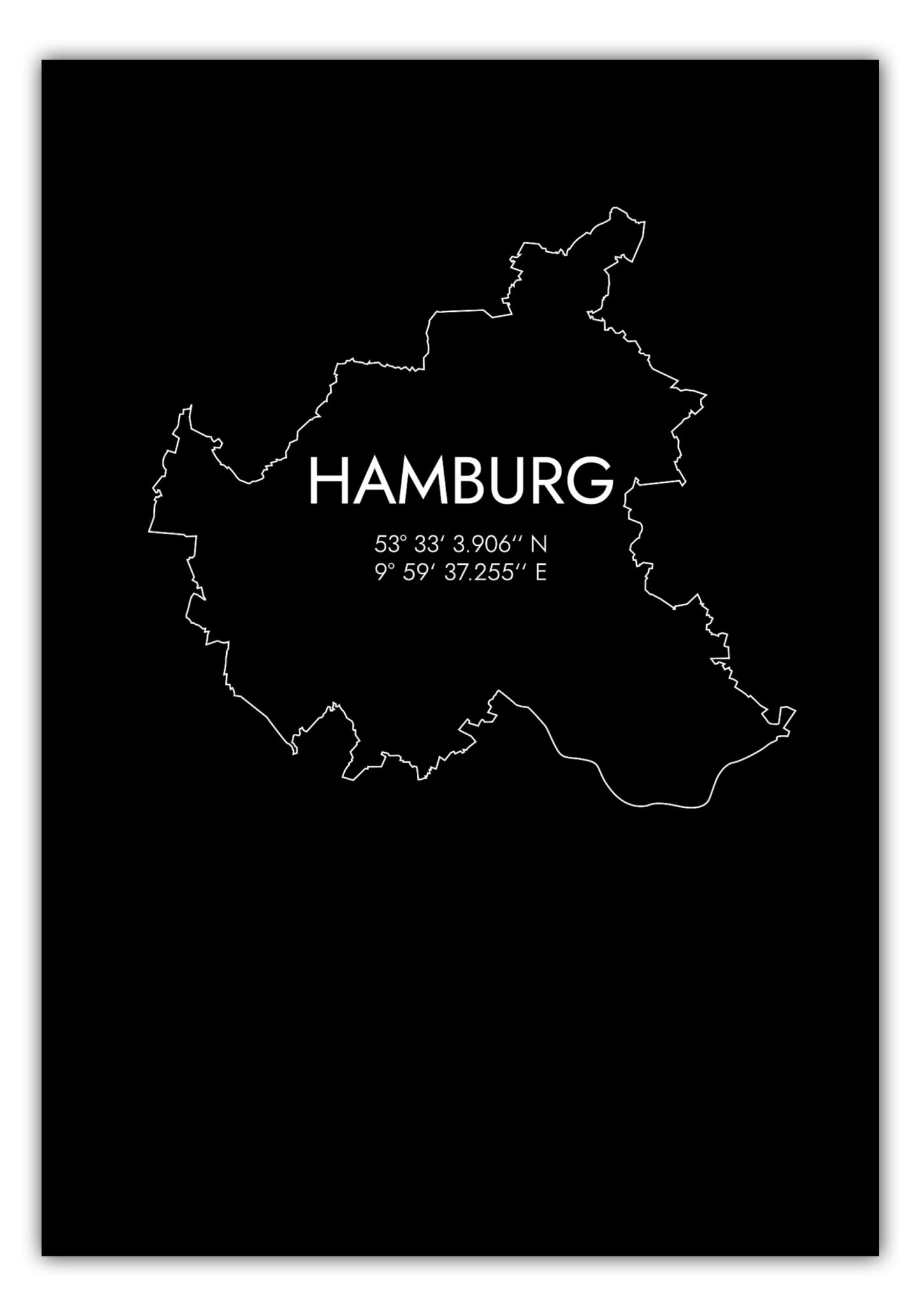 Poster Hamburg Koordinaten #7