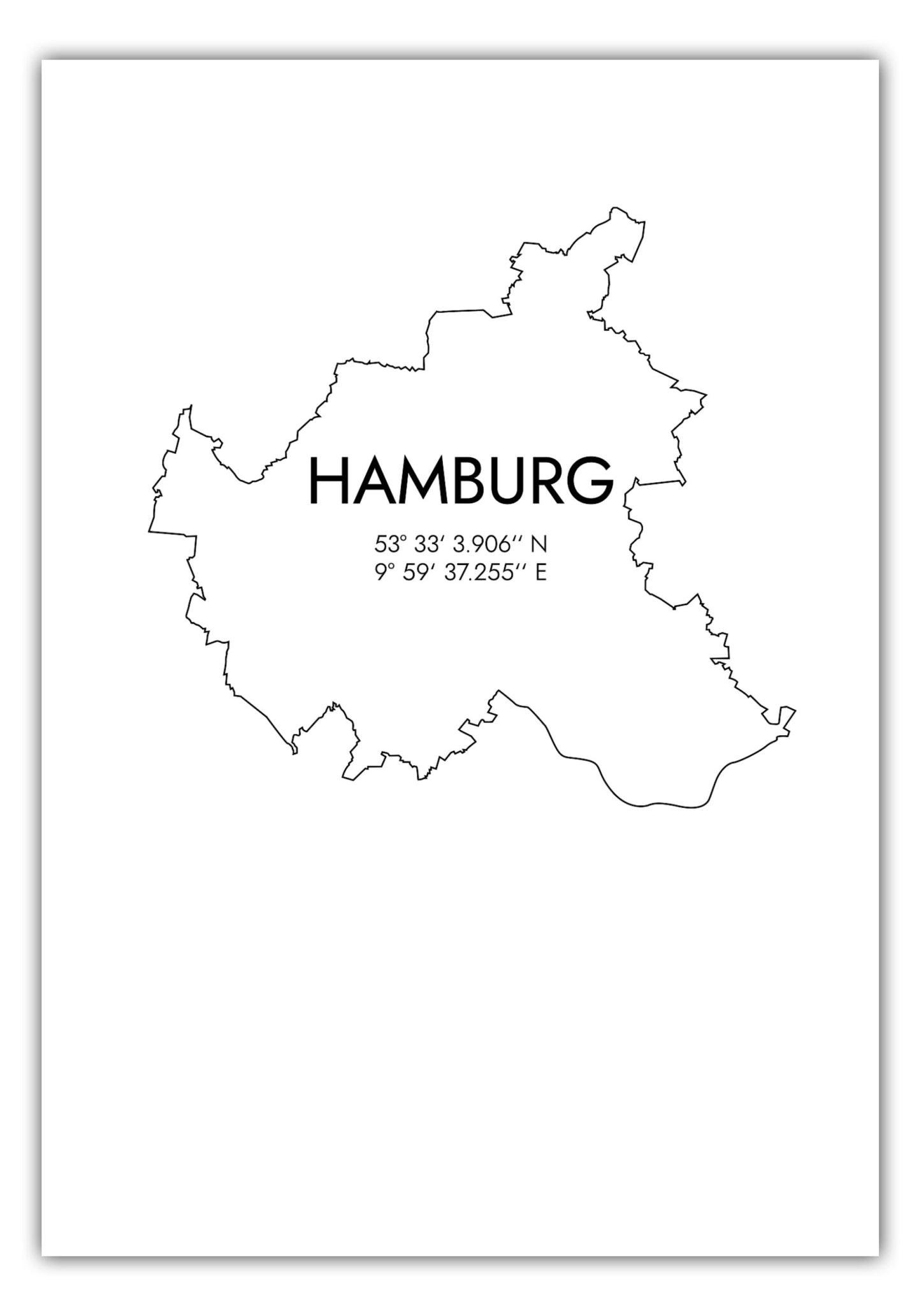 Poster Hamburg Koordinaten #7