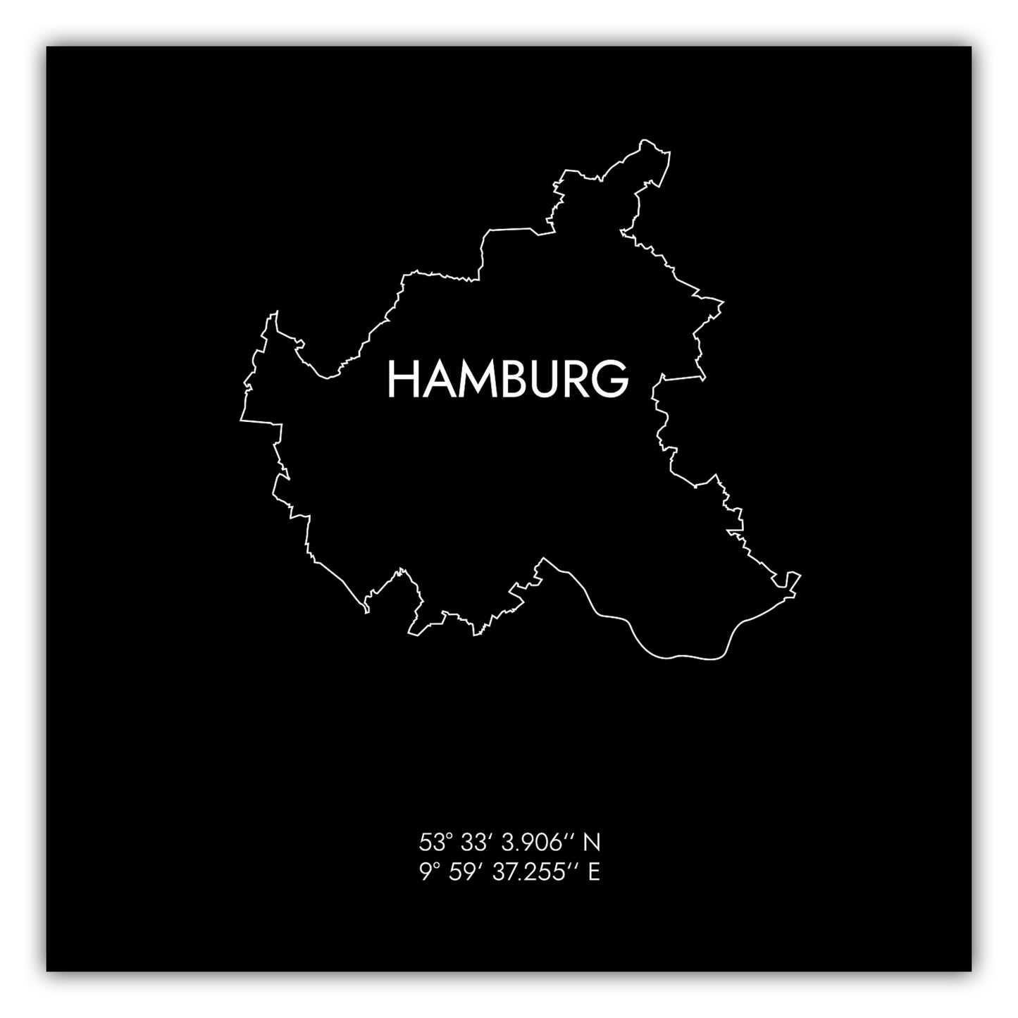 Poster Hamburg Koordinaten #8