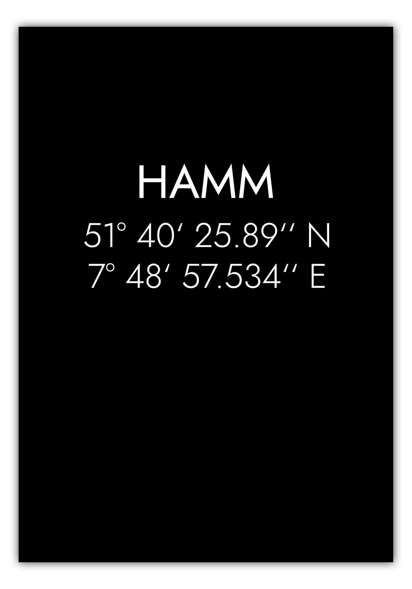 Poster Hamm Koordinaten #1