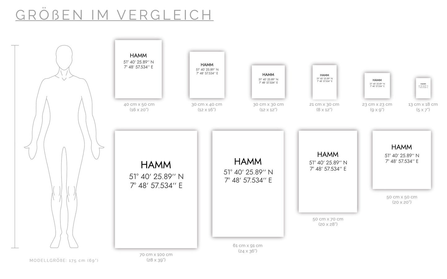 Poster Hamm Koordinaten #1