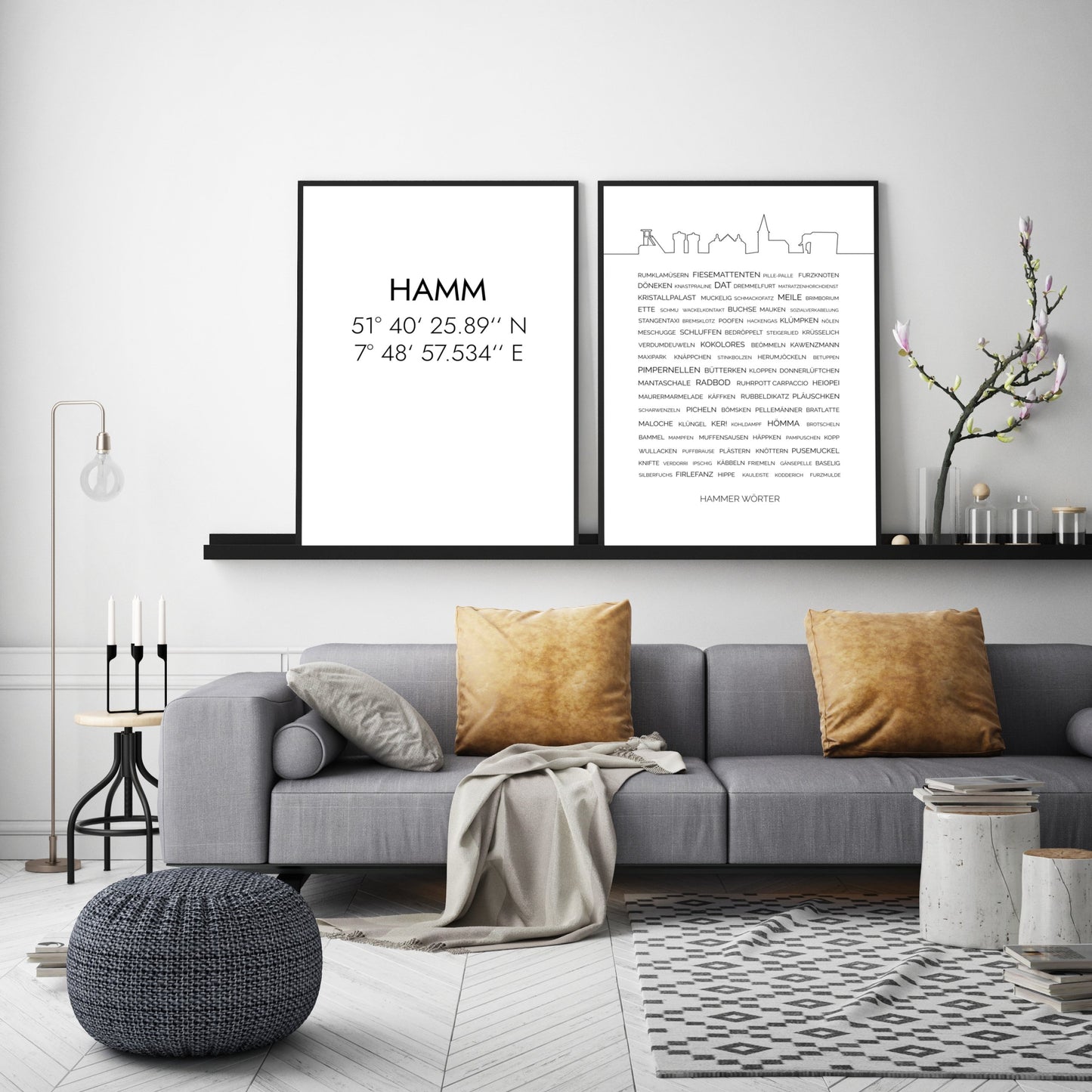Poster Hamm Koordinaten #1