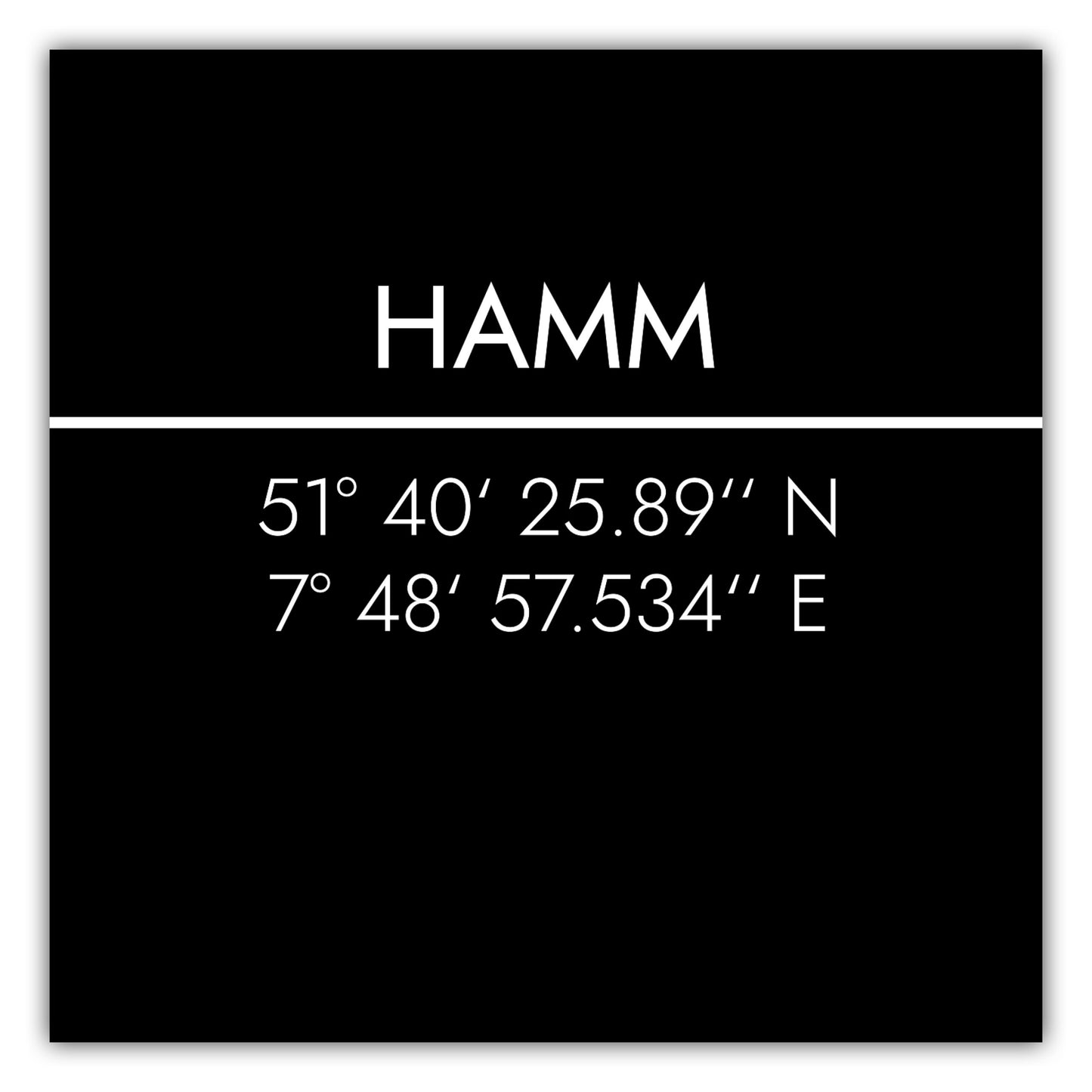 Poster Hamm Koordinaten #2