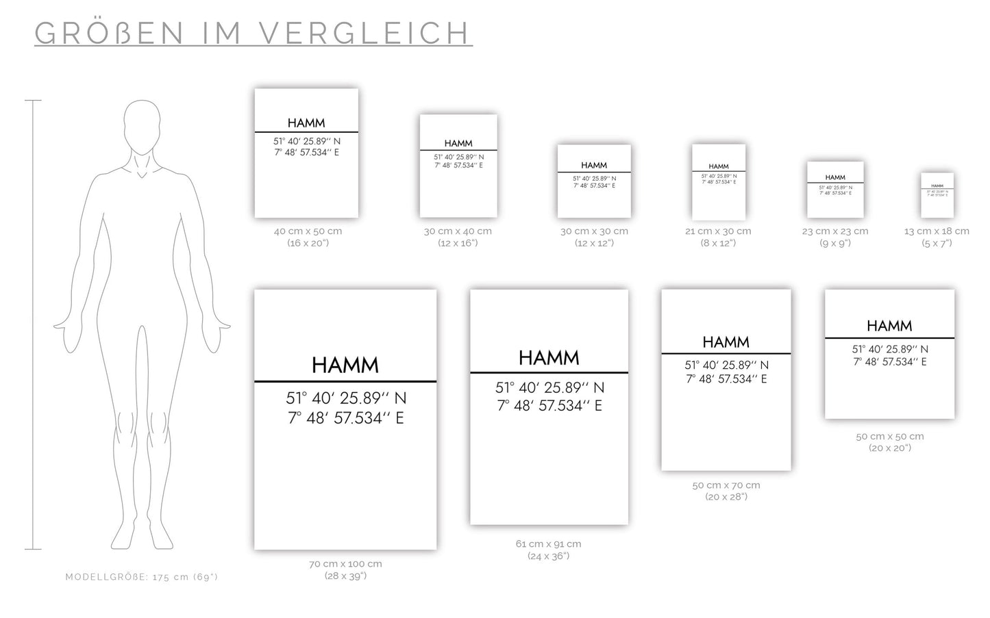 Poster Hamm Koordinaten #2