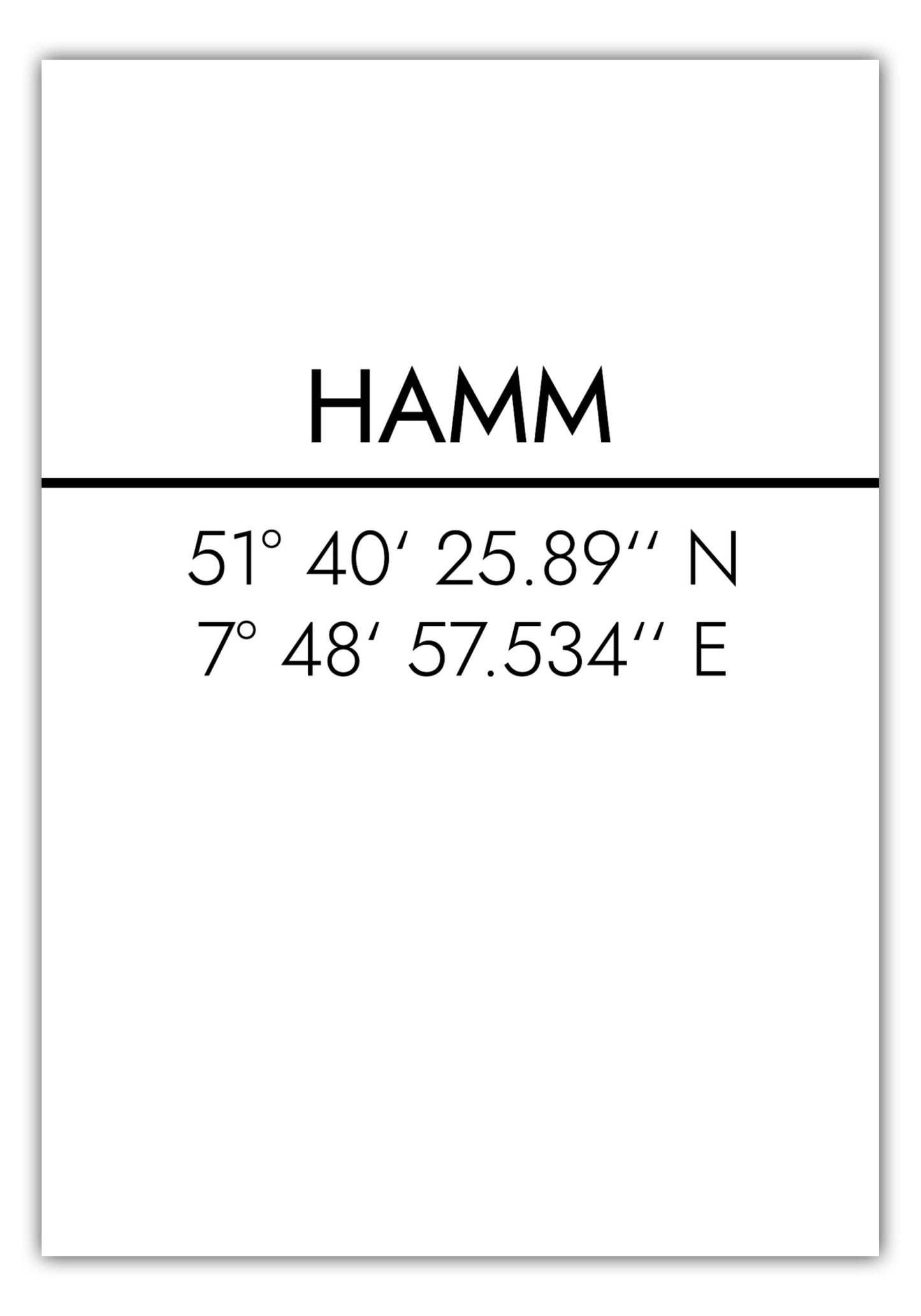 Poster Hamm Koordinaten #2