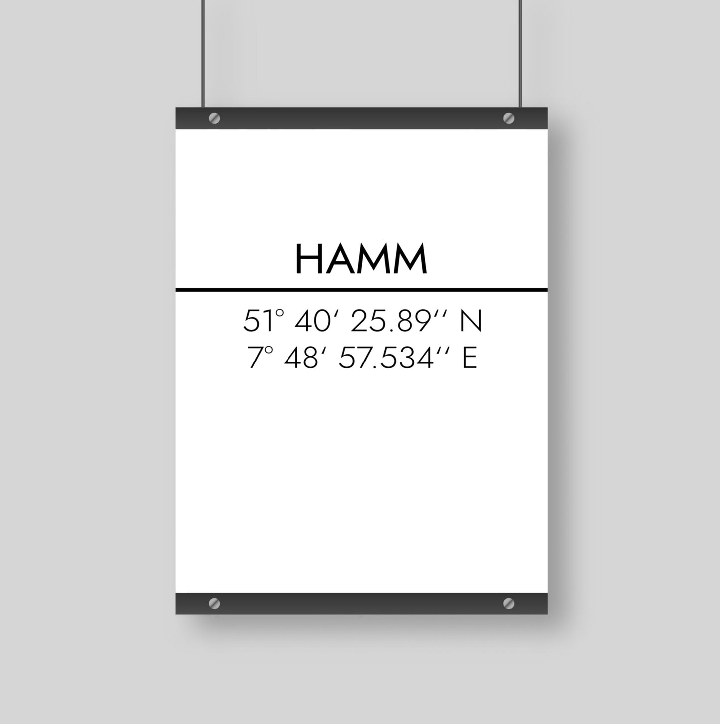 Poster Hamm Koordinaten #2