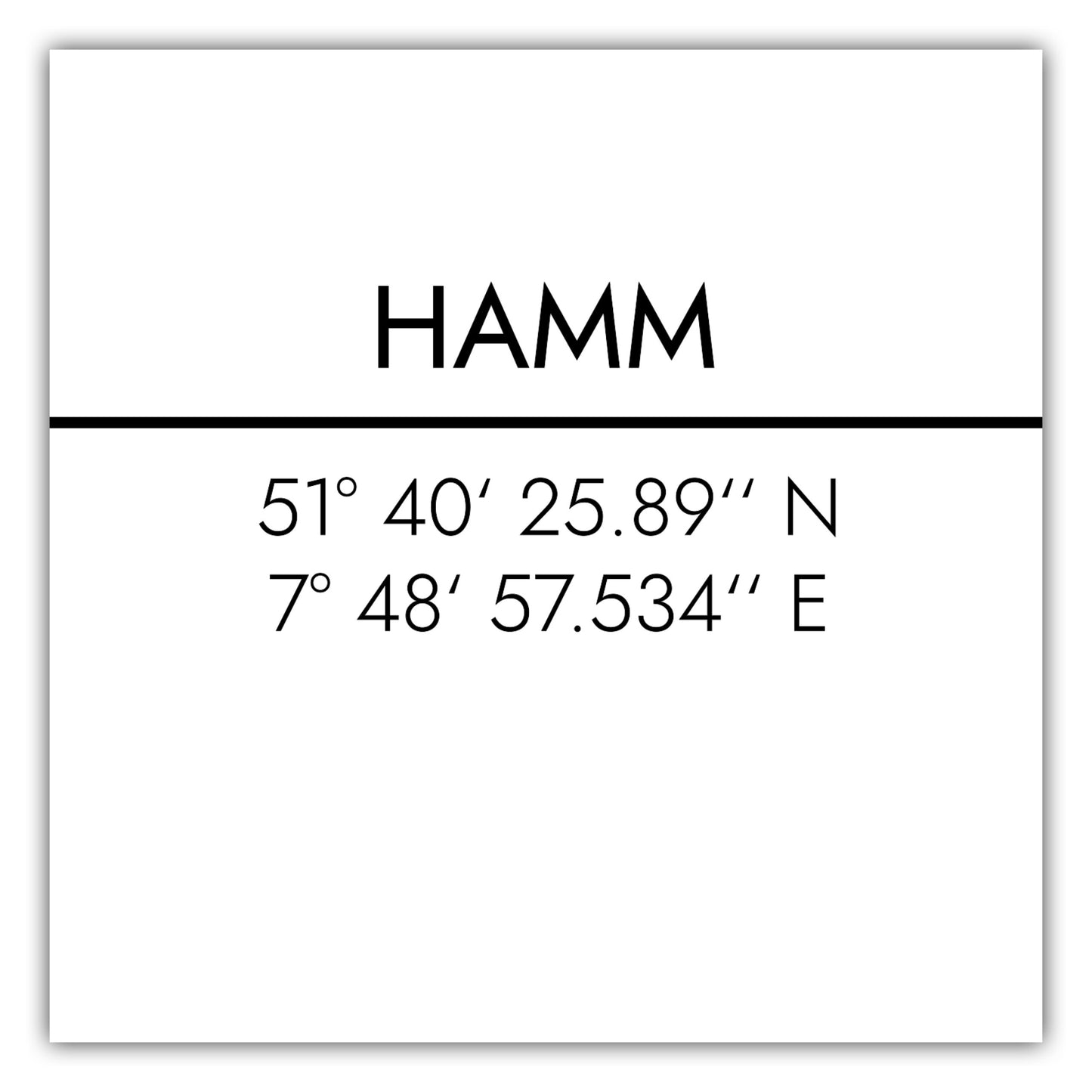 Poster Hamm Koordinaten #2