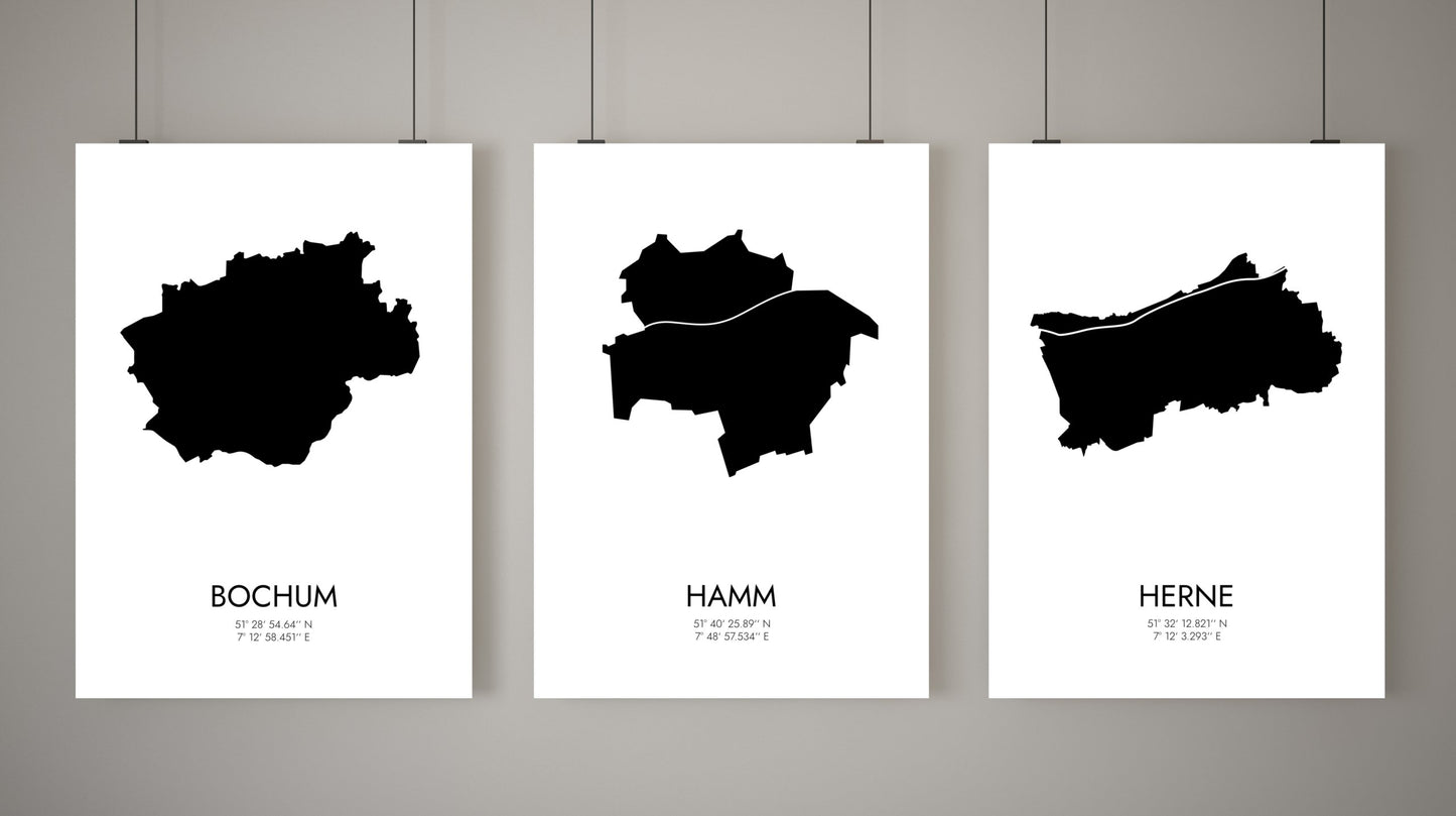 Poster Hamm Koordinaten #3