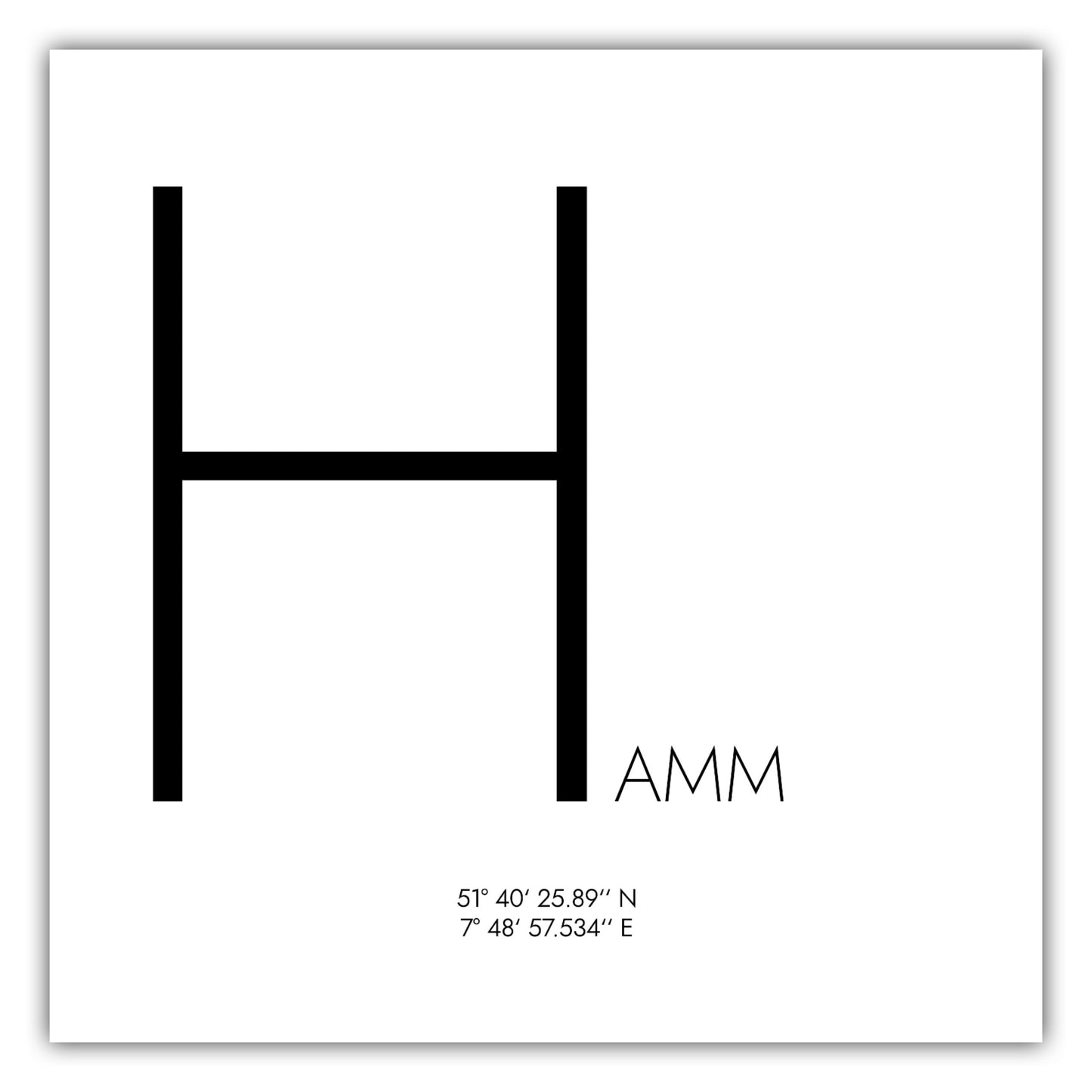 Poster Hamm Koordinaten #4