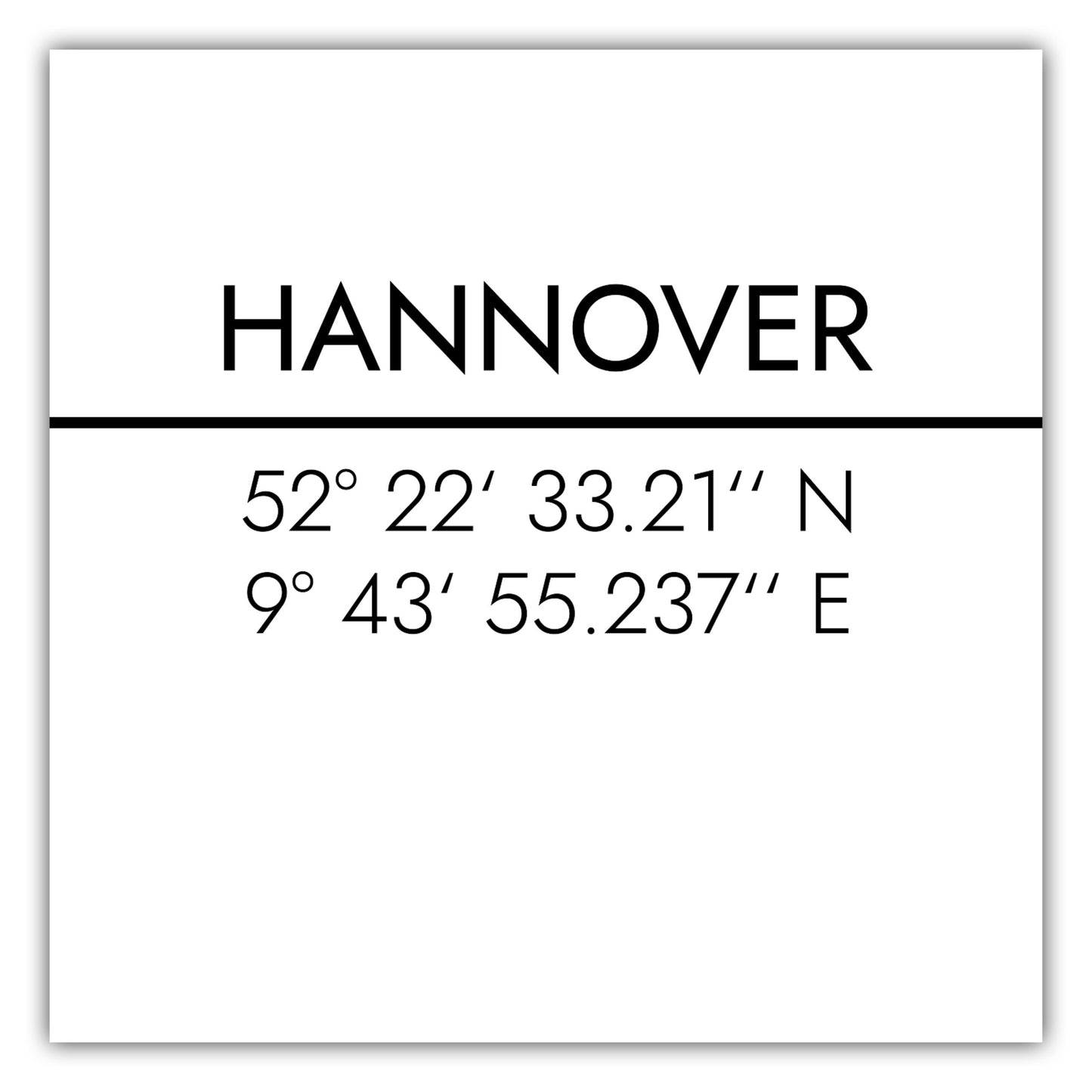 Poster Hannover Koordinaten #2