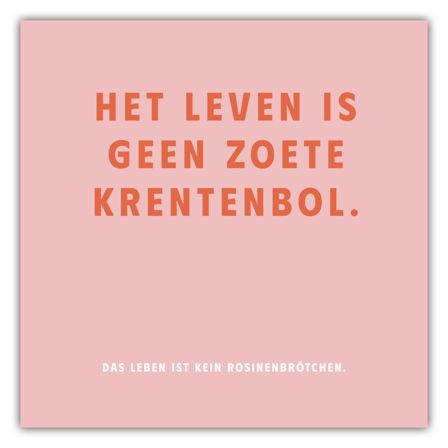Poster Het Leven Is Geen Zoete Krentenbol. - Dreamy Dutch Collection