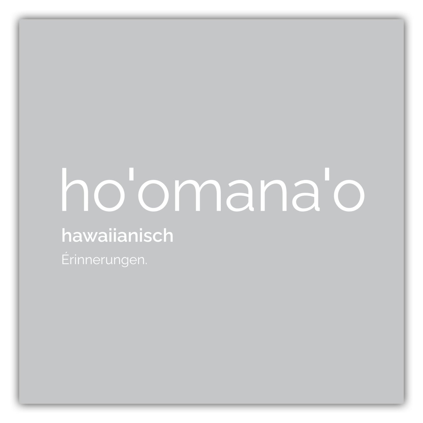 Poster Hoomanao (Hawaiianisch: Erinnerungen)