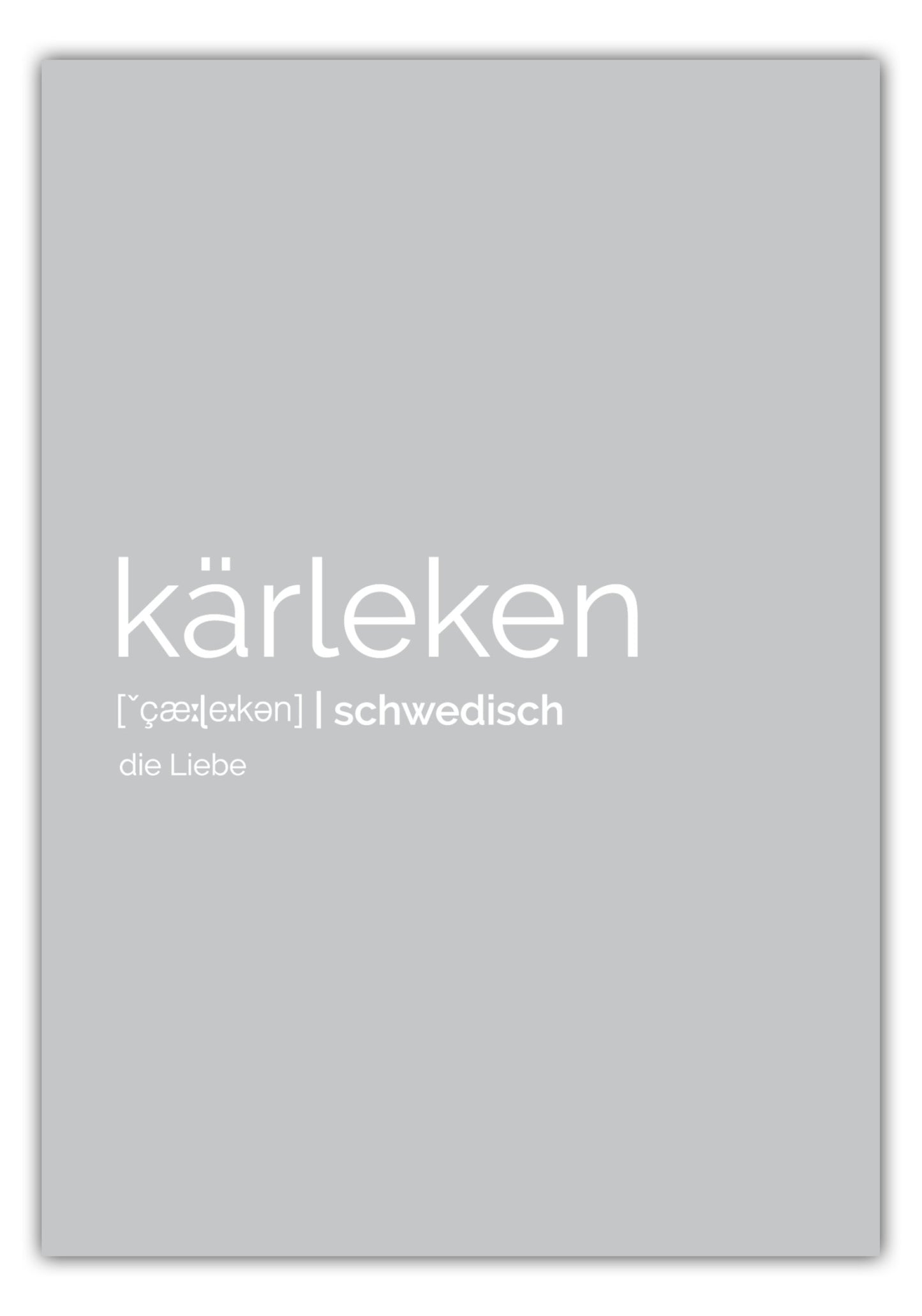 Poster Kärleken - Definition